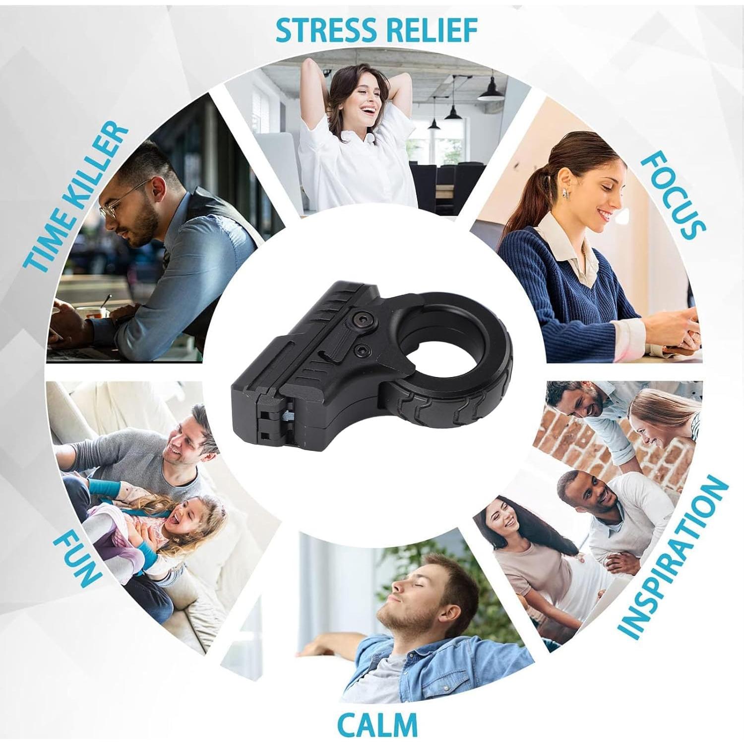 Pistola Fidget Vikye de Acero Inoxidable para Alivio de Estrés