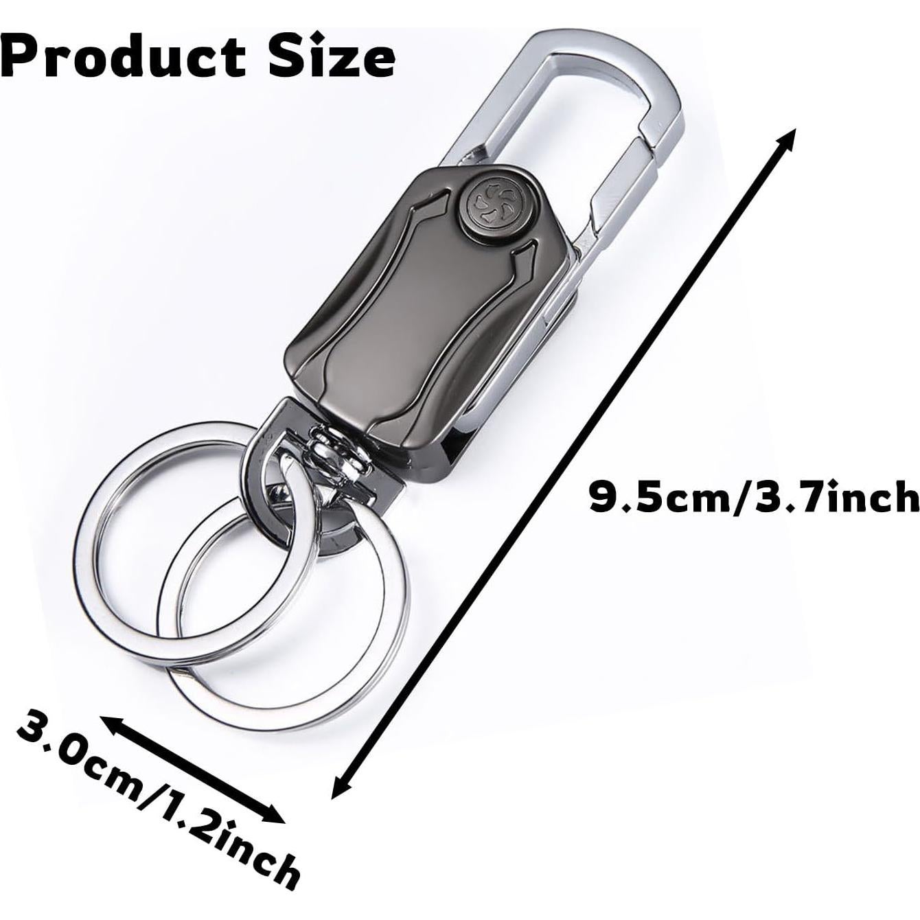 Llavero multifuncional de zinc gunmetal con abridor y spinner