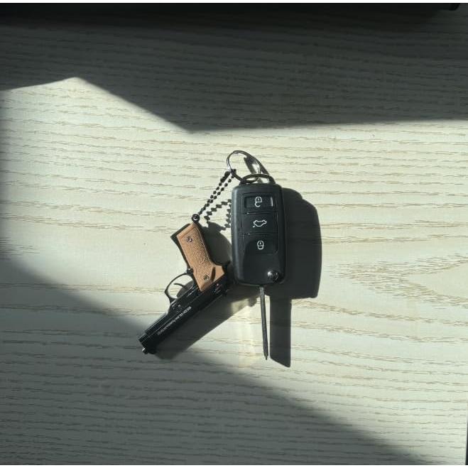 Mini Llaveros Tácticos GLODSE, Llave de Arma Metal 8.9x4.9cm