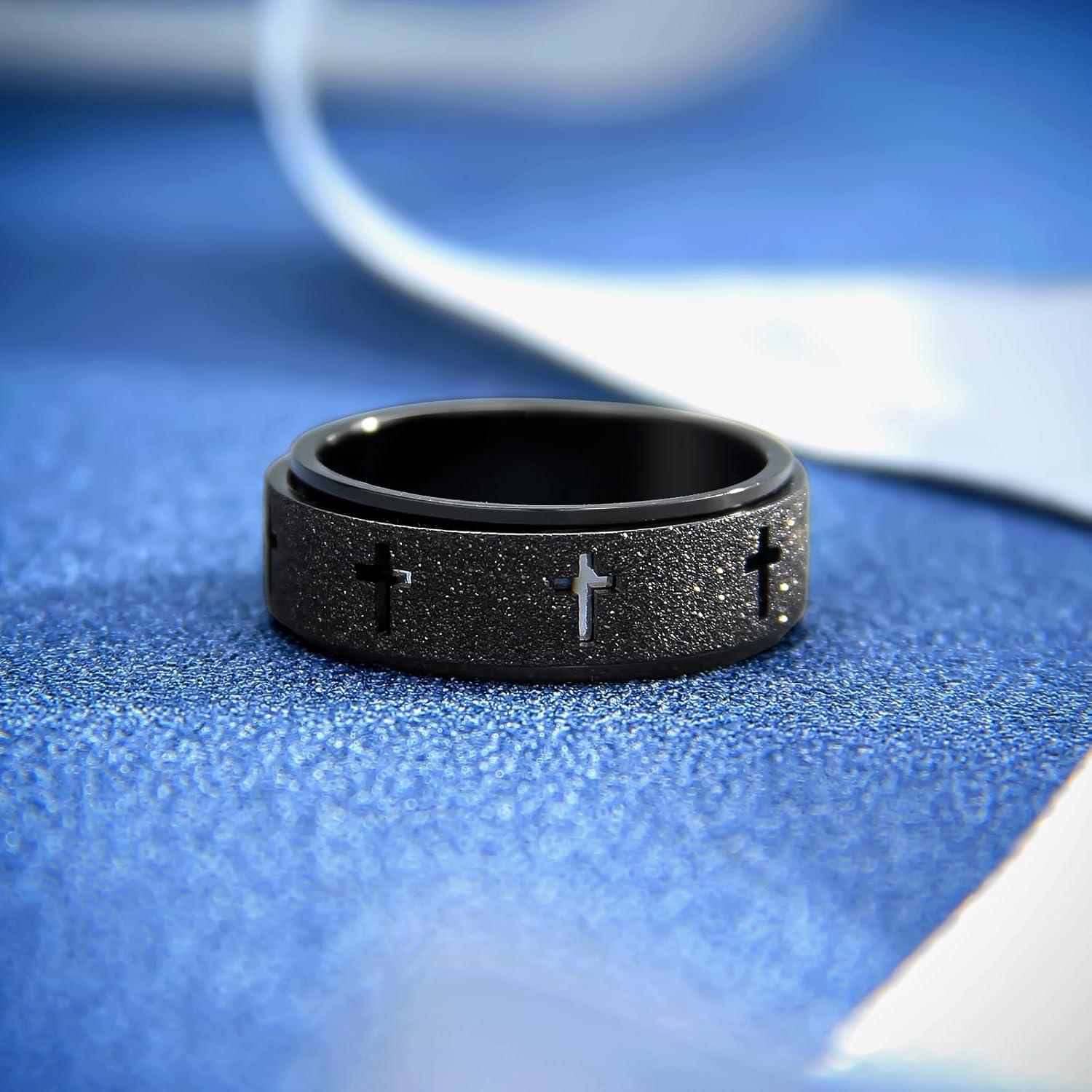 Anillo Giratorio Antiestrés Acero Inoxidable SYDNFZY T10