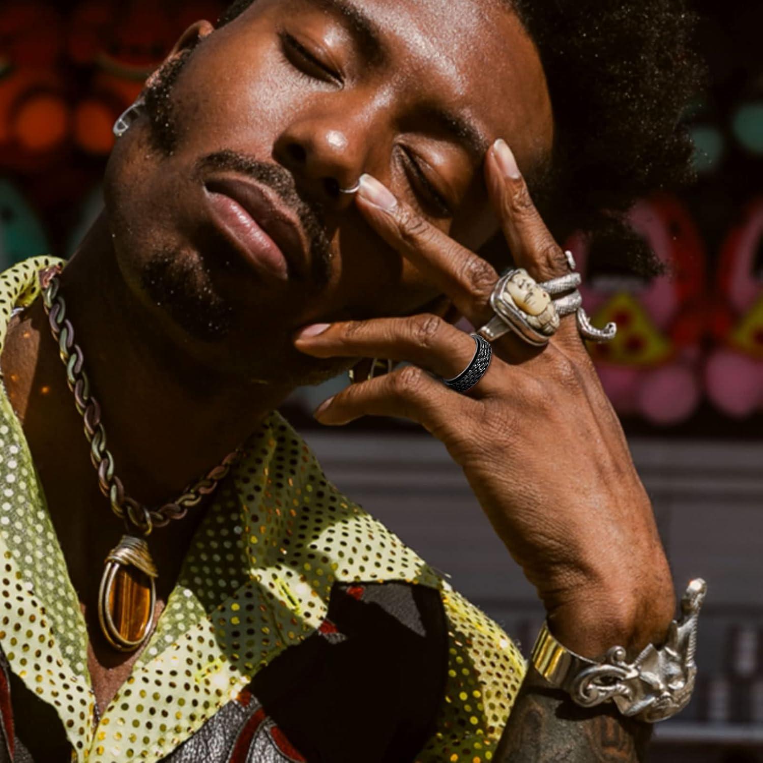 Anillo de Ansiedad Giratorio Nanafast Escama de Dragón 8mm