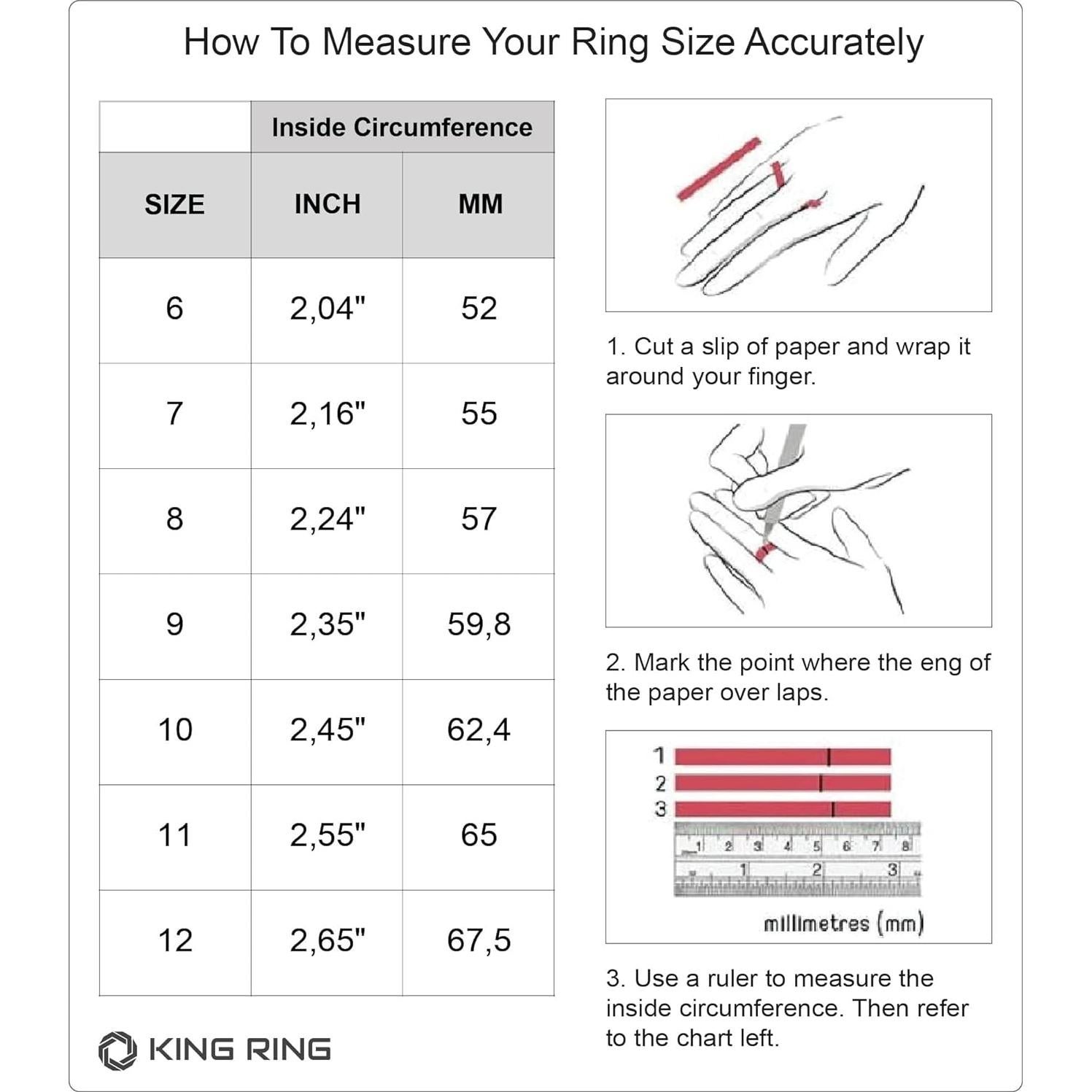 Anillo Giratorio Martillado King K39 6mm Acero Inoxidable