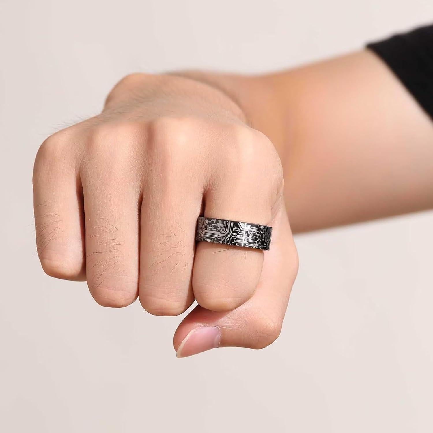 Anillo Giratorio de Acero Inoxidable Adreamz 8mm Plata