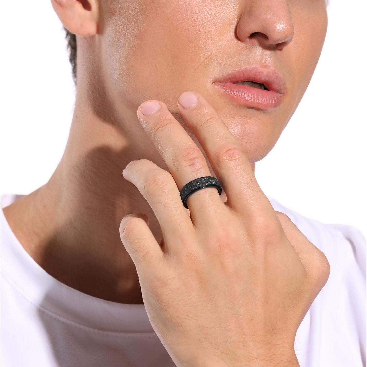 Anillo Giratorio de Estrés Dursi Acero Inoxidable 6MM Negro