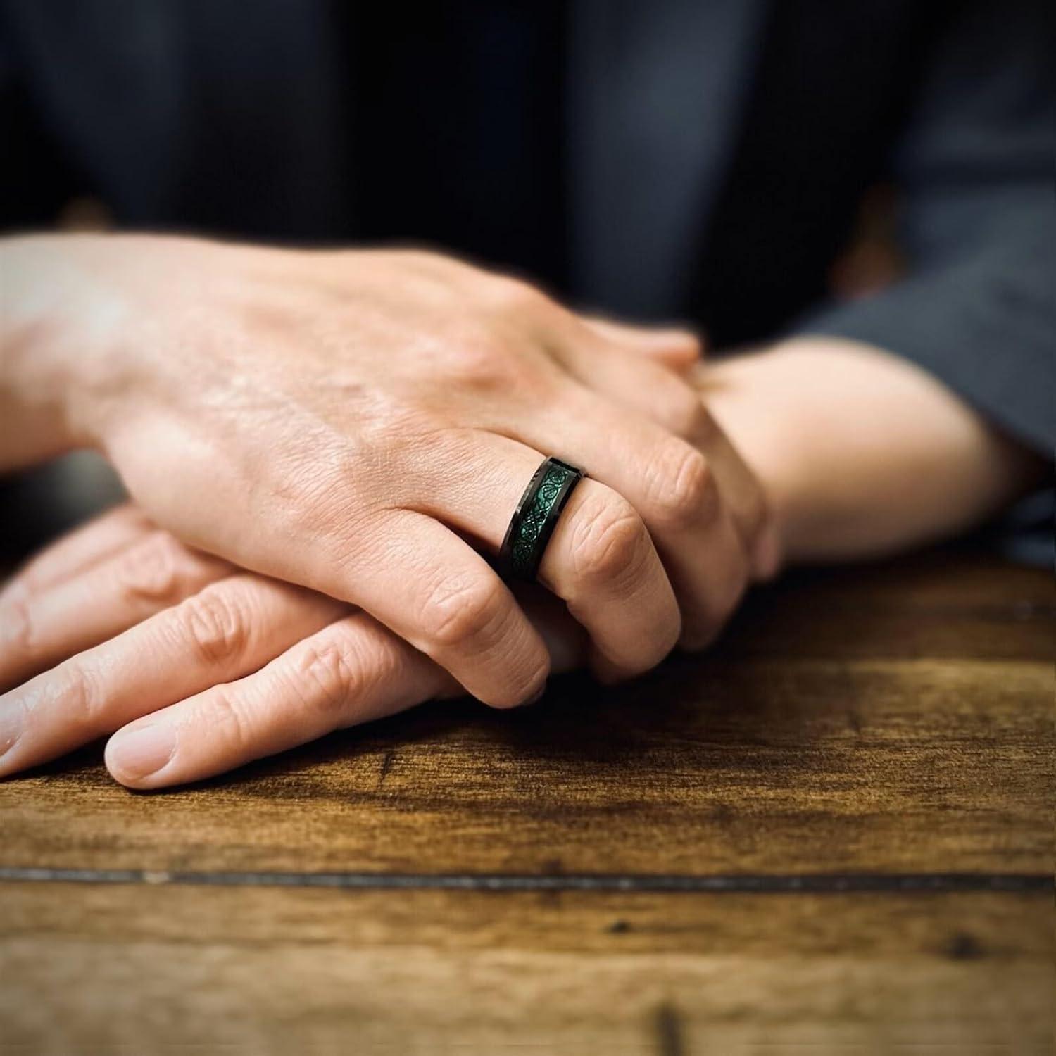 Anillo Giratorio de Acero Inoxidable Adreamz 8mm Dragón Celta