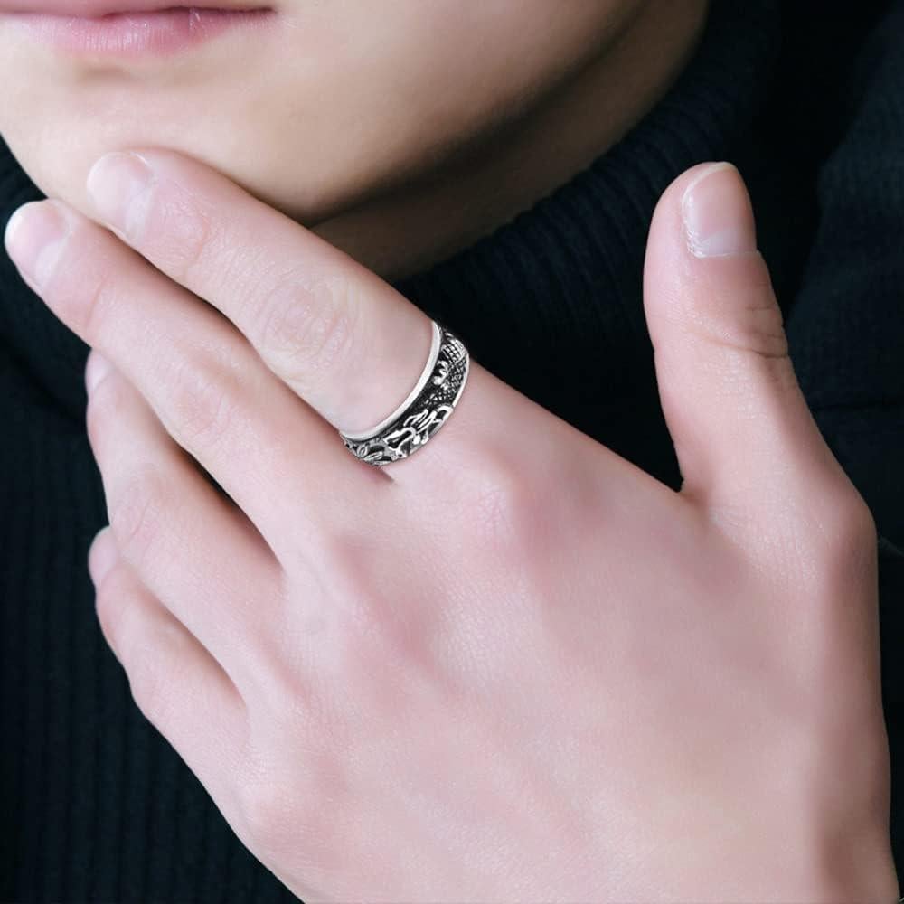 Anillo Giratorio OIDIMS Dragón Fidget Acero Inoxidable Talla 11