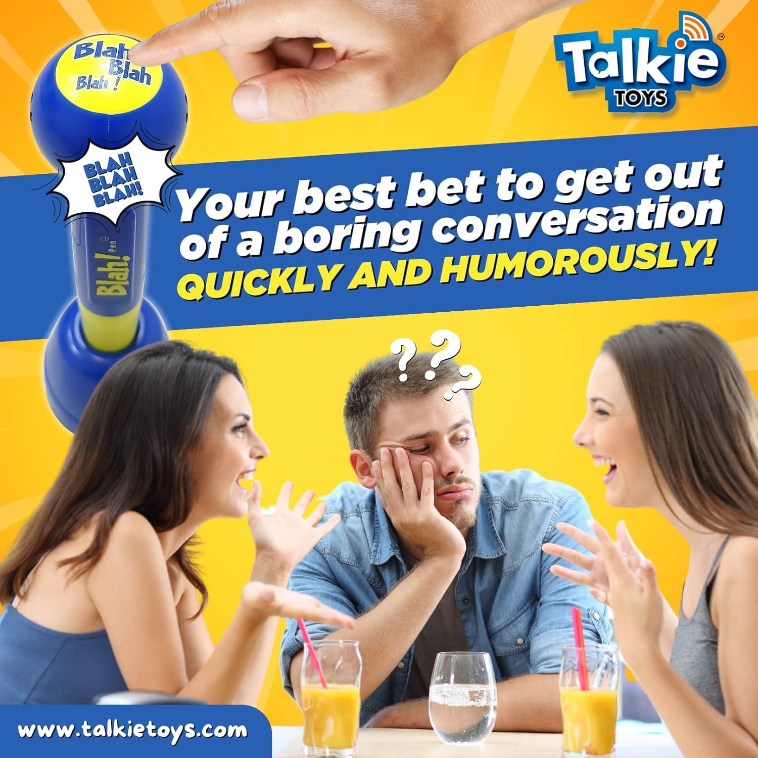 Bolígrafo Hablante Talkie Toys - 12 Frases Divertidas Azul