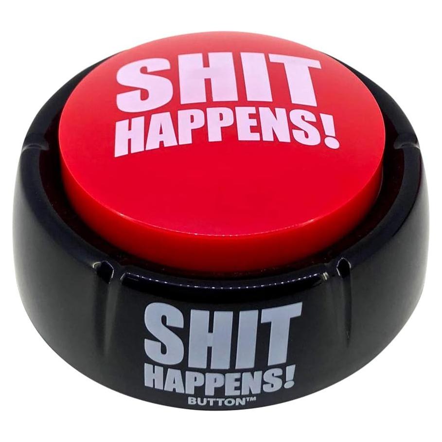 Botón de Broma Shit Happens Talkie Toys - 8 Frases Divertidas