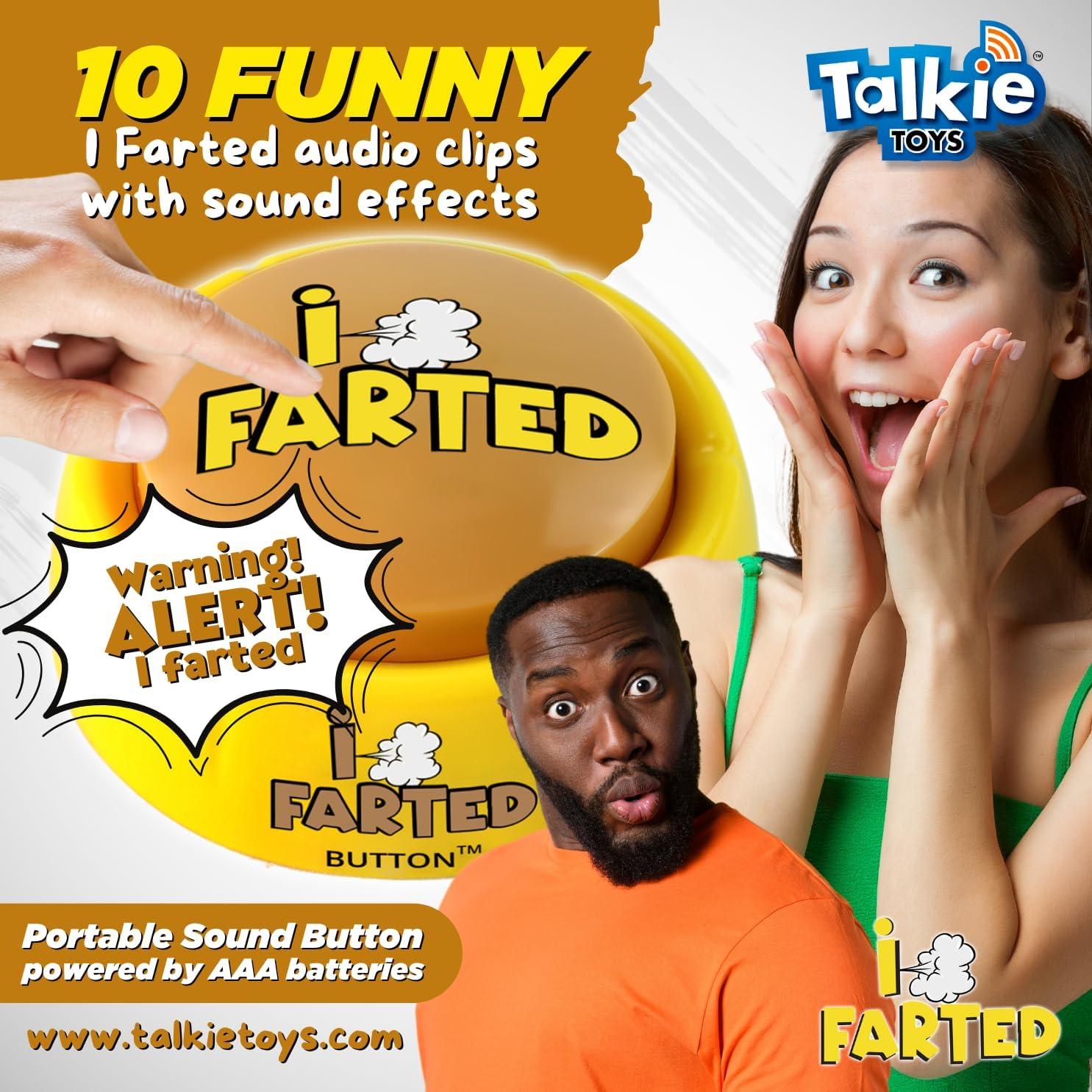 Botón de Pedo Talkie Toys - Reproduce 10 Frases Graciosas