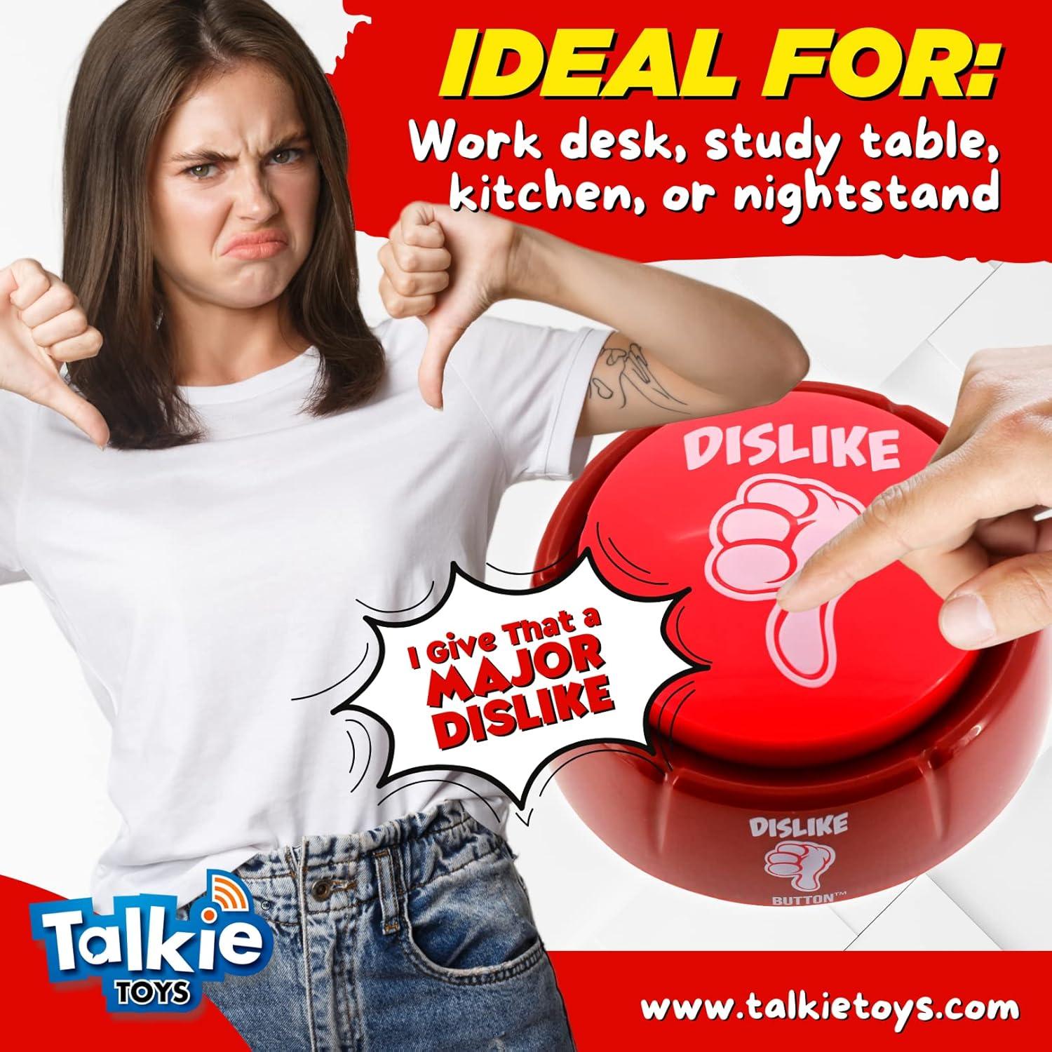 Botón de Desagrado Talkie Toys - 8 Frases Divertidas - Juguete Hablante