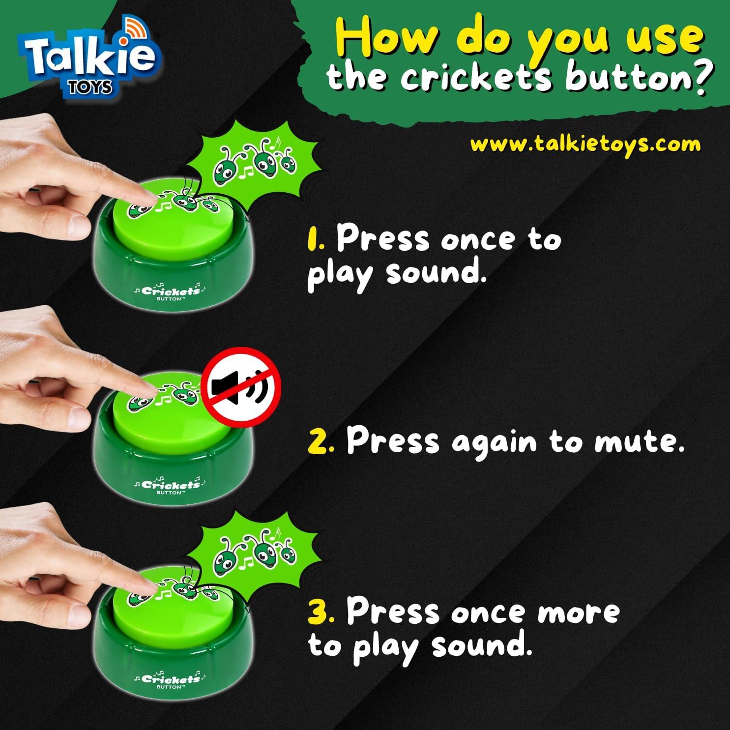 Botón de Sonido de Chirridos de Grillos Talkie Toys - Alivio del Estrés