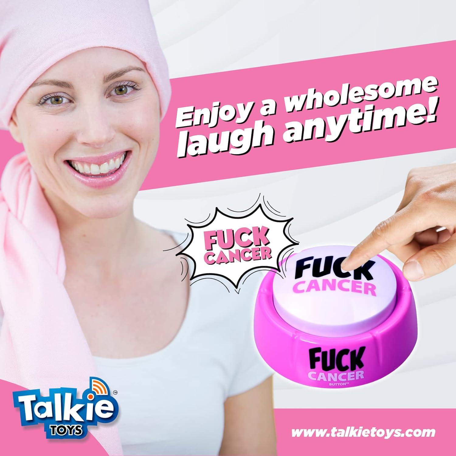 Botón Motivacional Fuck Cancer Talkie Toys - Juguete que Habla