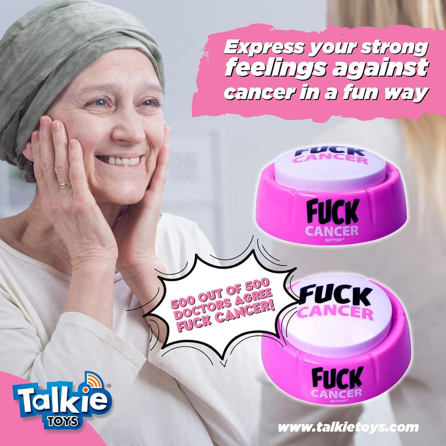 Botón Motivacional Fuck Cancer Talkie Toys - Juguete que Habla