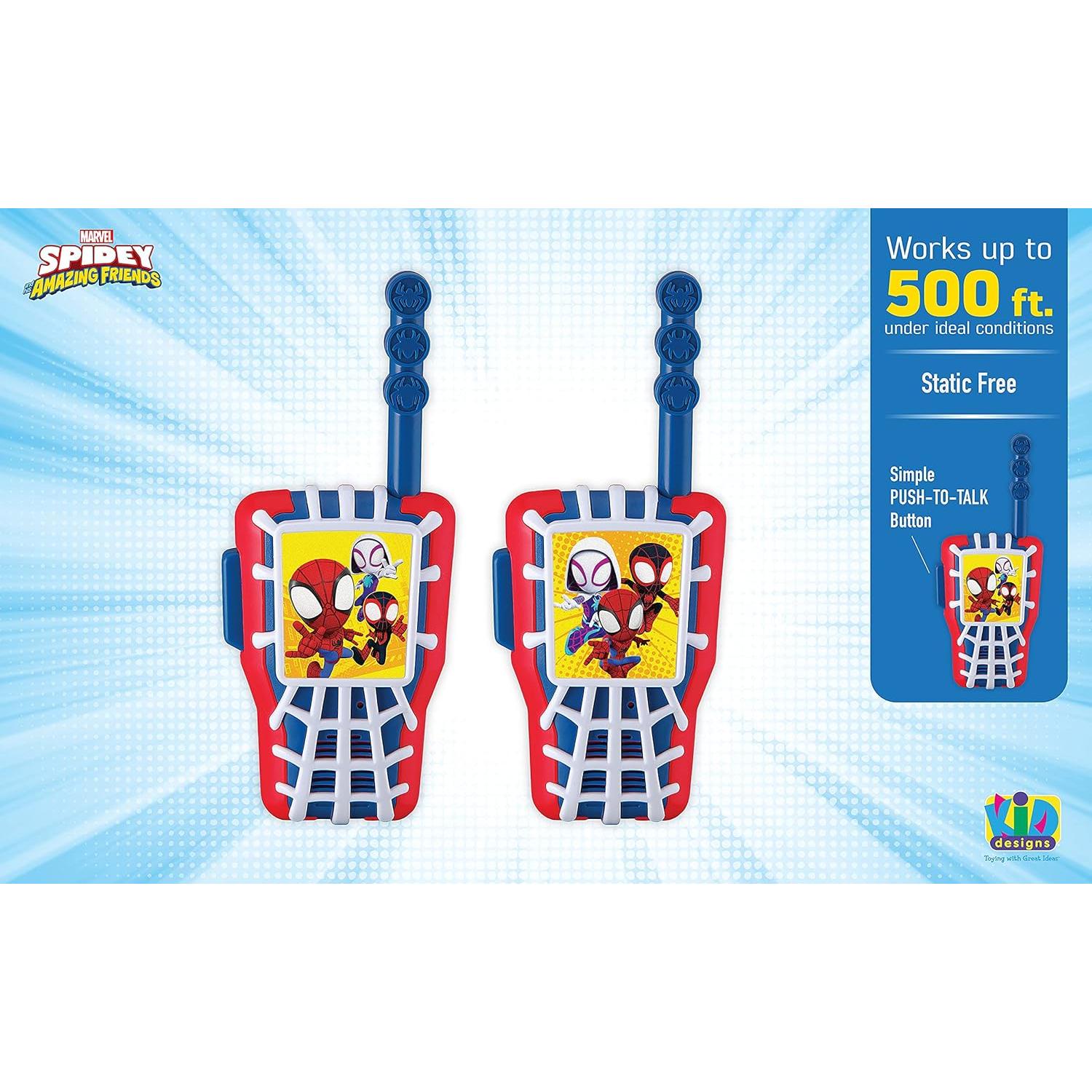 Walkie Talkies eKids Spidey para Niños - Radios de Dos Vías
