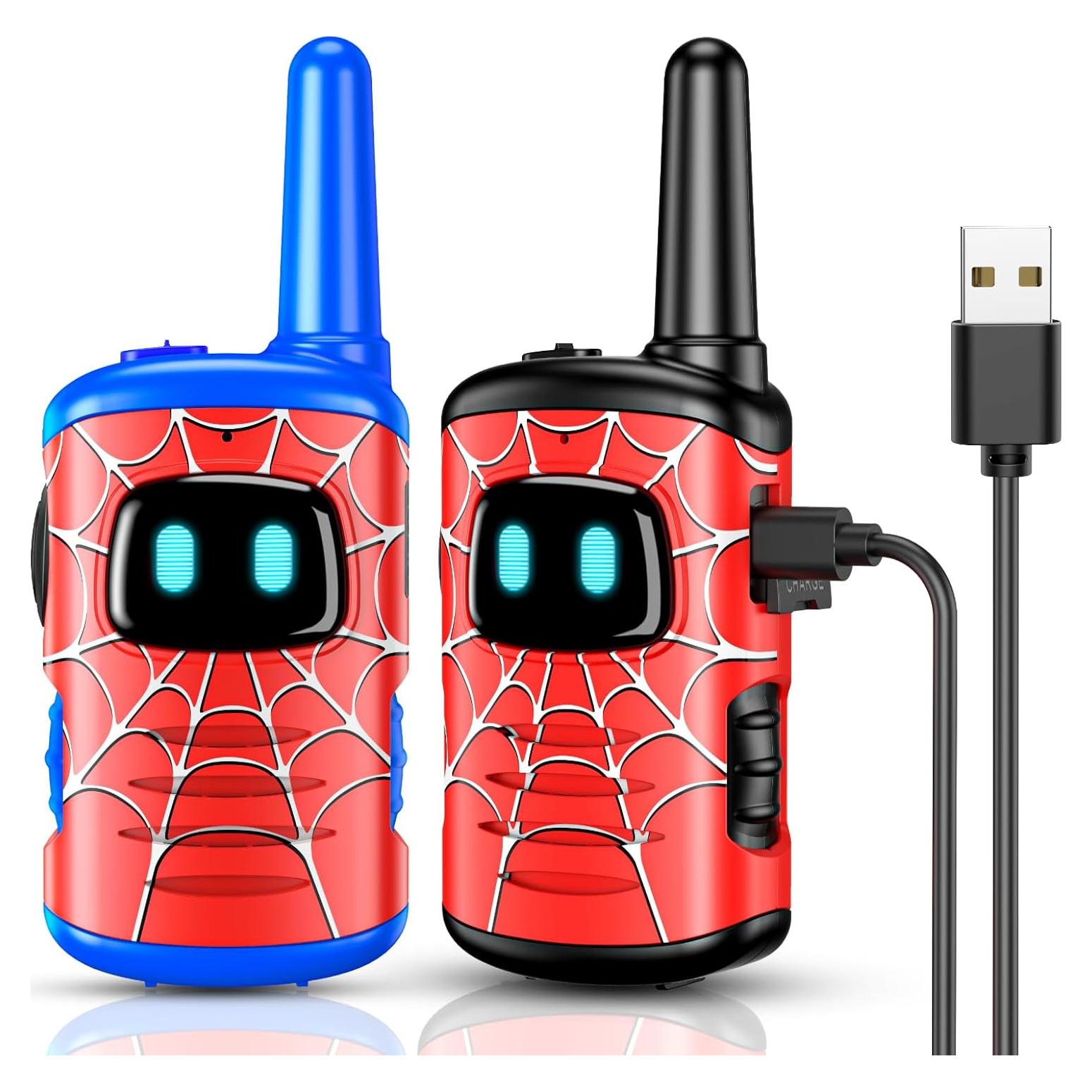 Walkie Talkies Recargables Webspidee para Niños - Paquete de 2