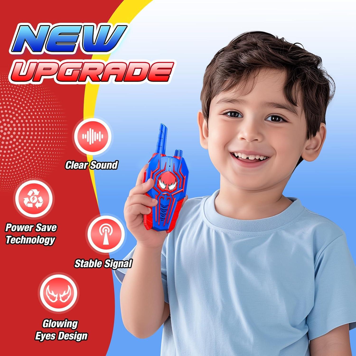 Walkie Talkies para Niños JovialToyz - 2 Paquetes, Azul Negro
