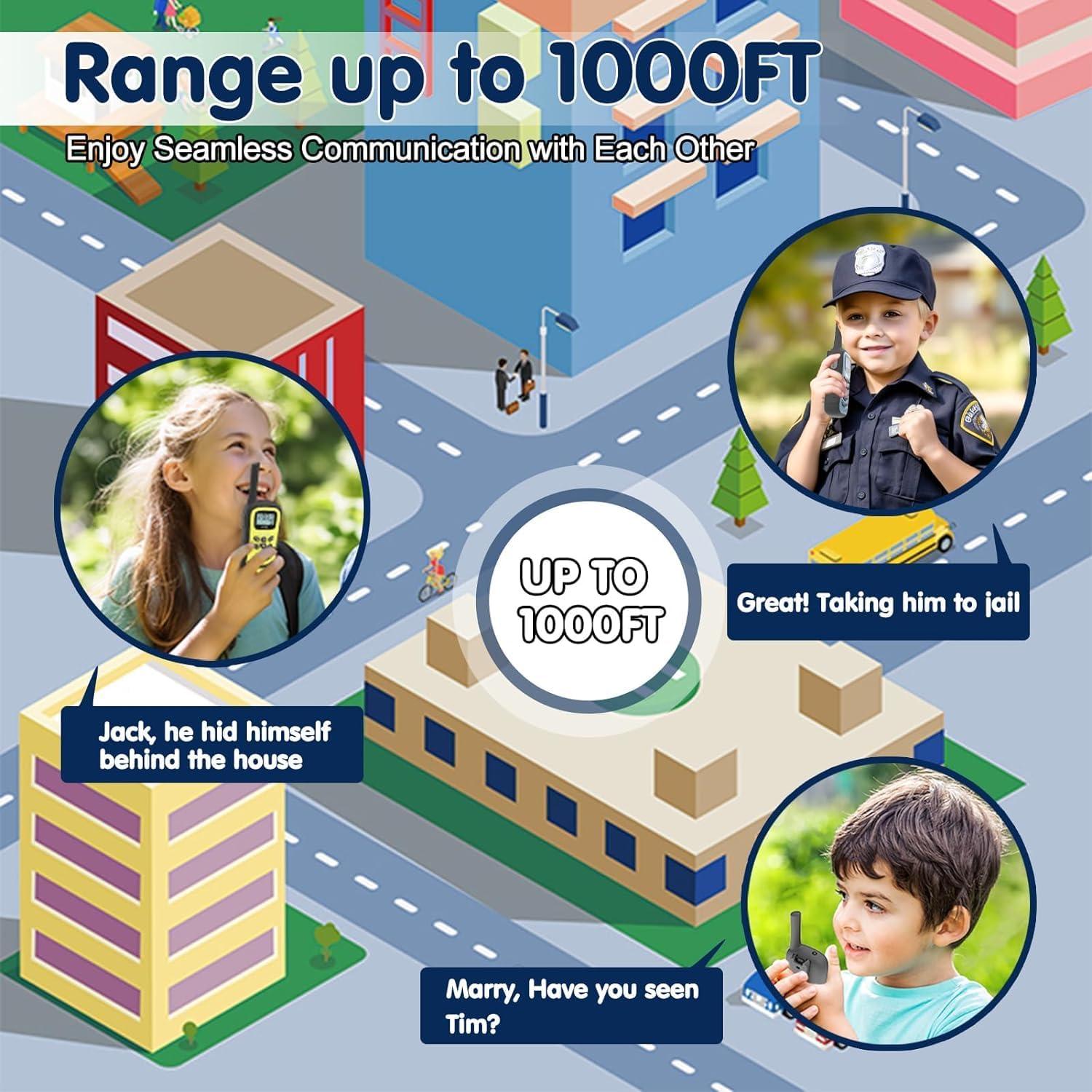 Walkie Talkies Recargables Quolix para Niños 3-12 Años