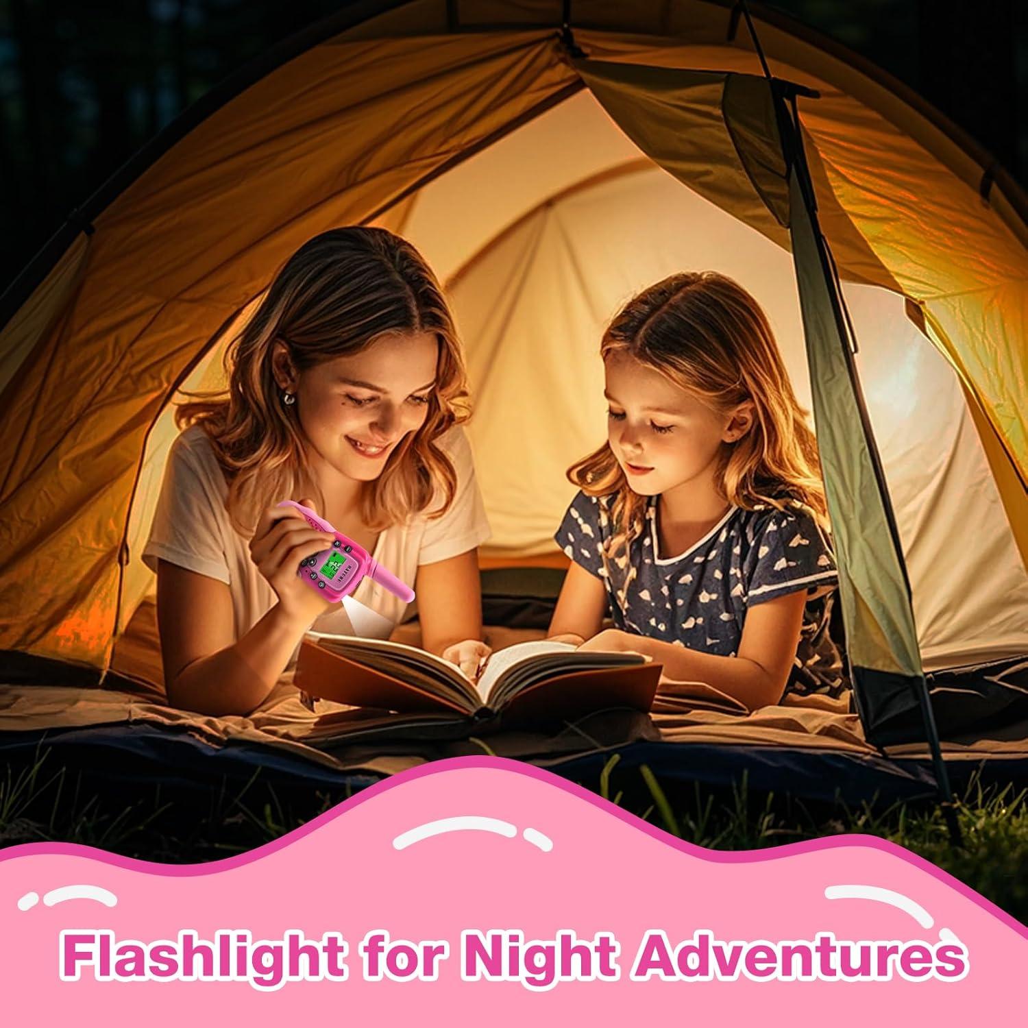 Walkie Talkies BATURU para Niñas 2-Pack Rosa 4-8 Años