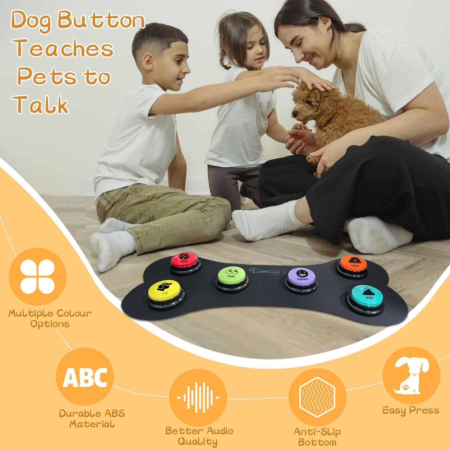 Conjunto de Botones de Entrenamiento de Voz RIBOSY - 6 Botones Grabables