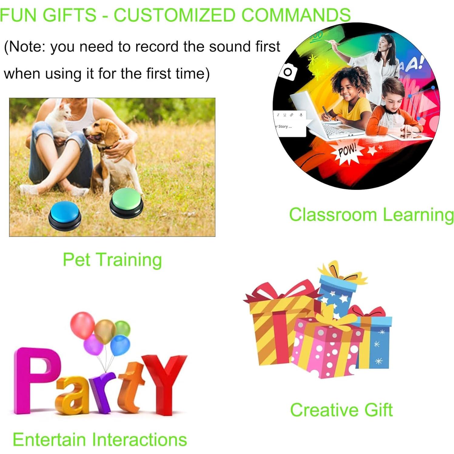 Botones de Comunicación para Perros Bifofo - Grabación 30s (2 Pzs)