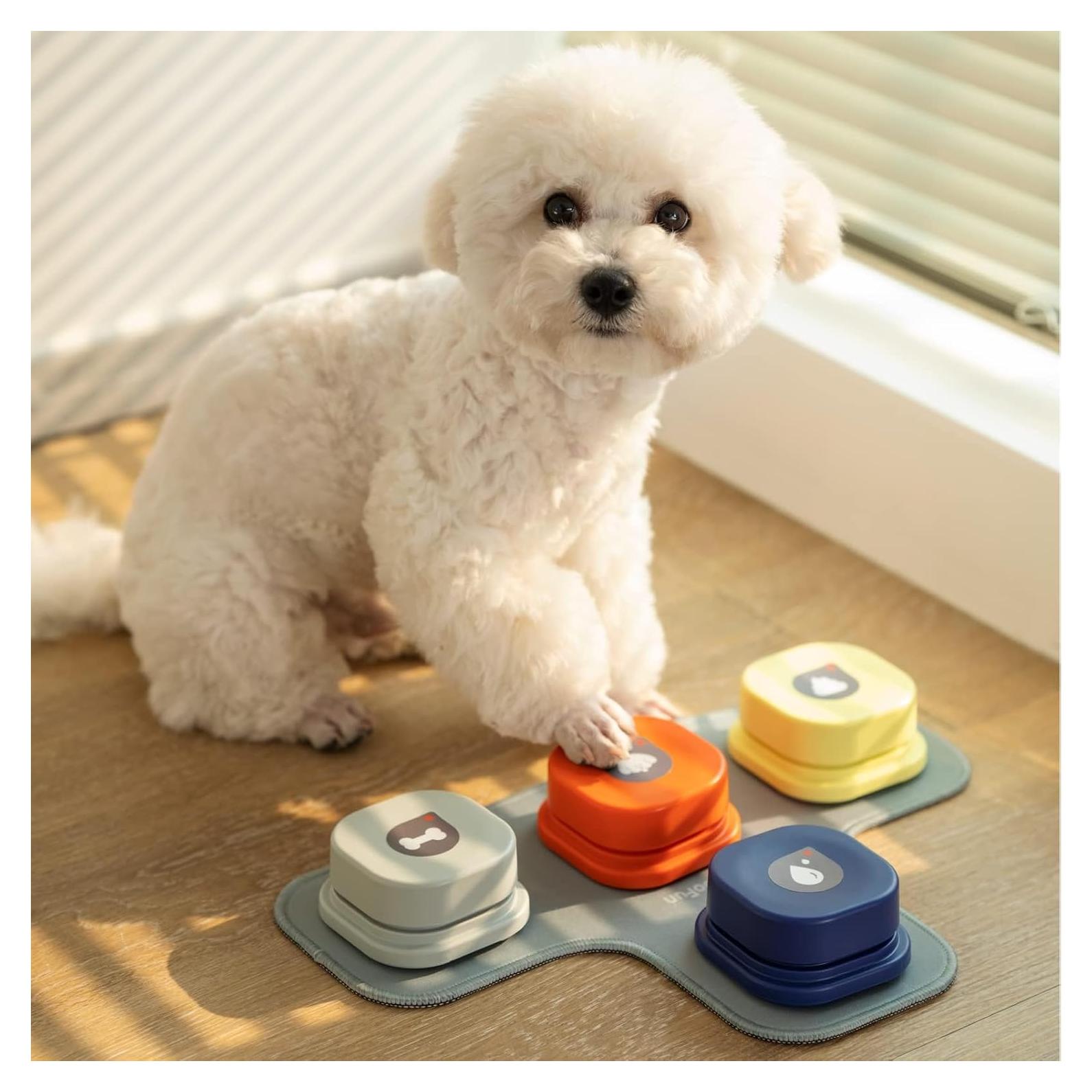 Botones de Habla para Perros MEWOOFUN con Alfombrilla Antideslizante