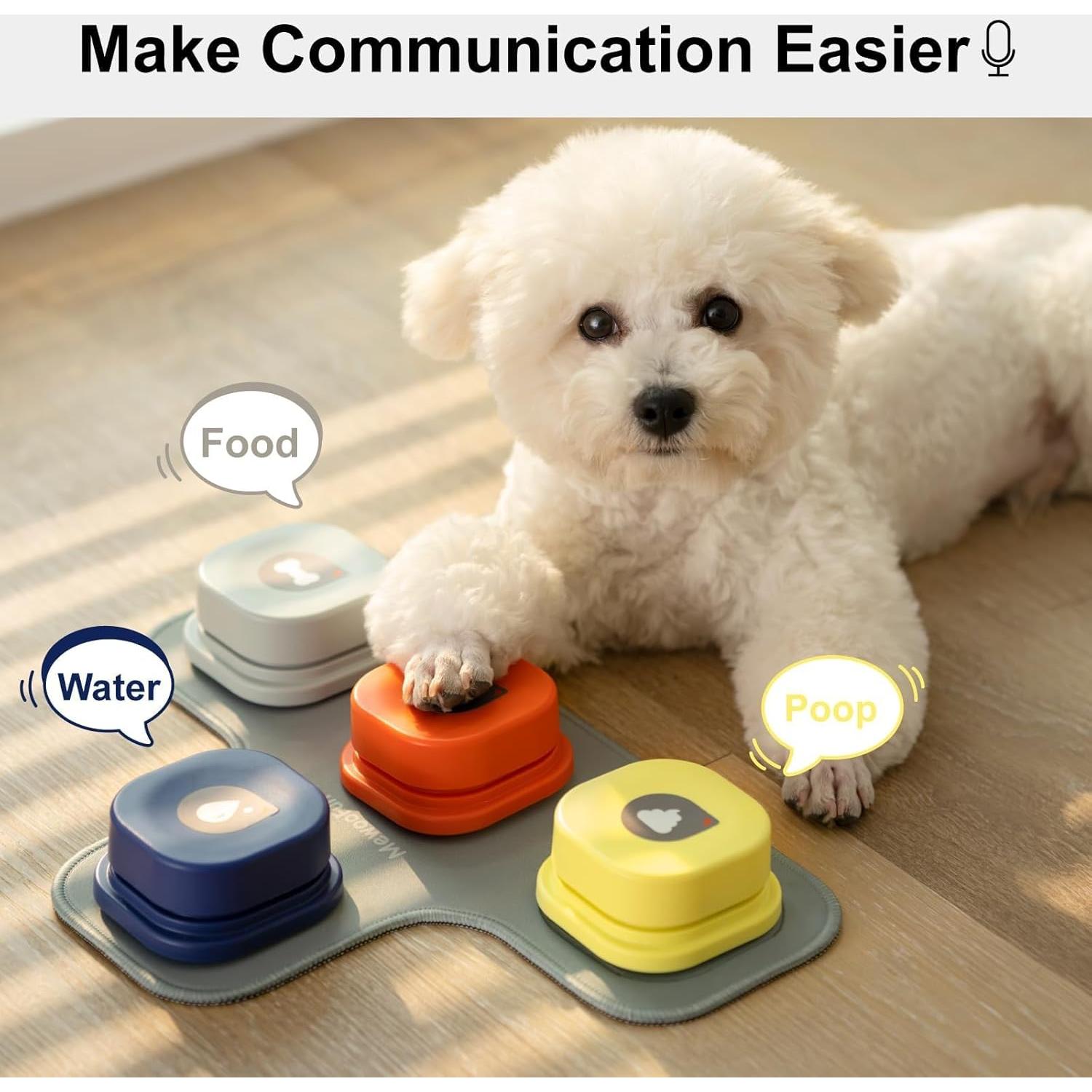 Botones de Habla para Perros MEWOOFUN con Alfombrilla Antideslizante