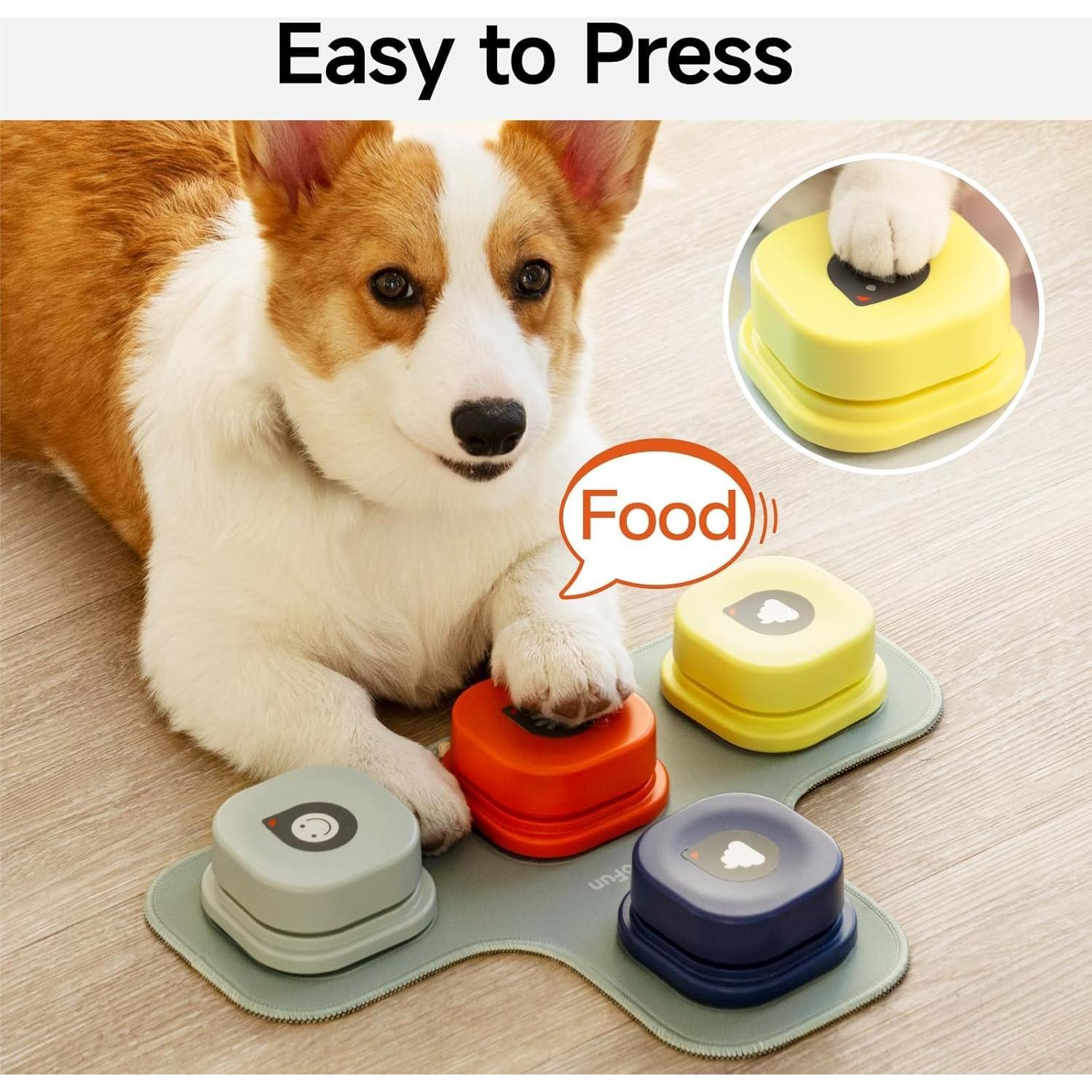 Botones de Habla para Perros MEWOOFUN con Alfombrilla Antideslizante