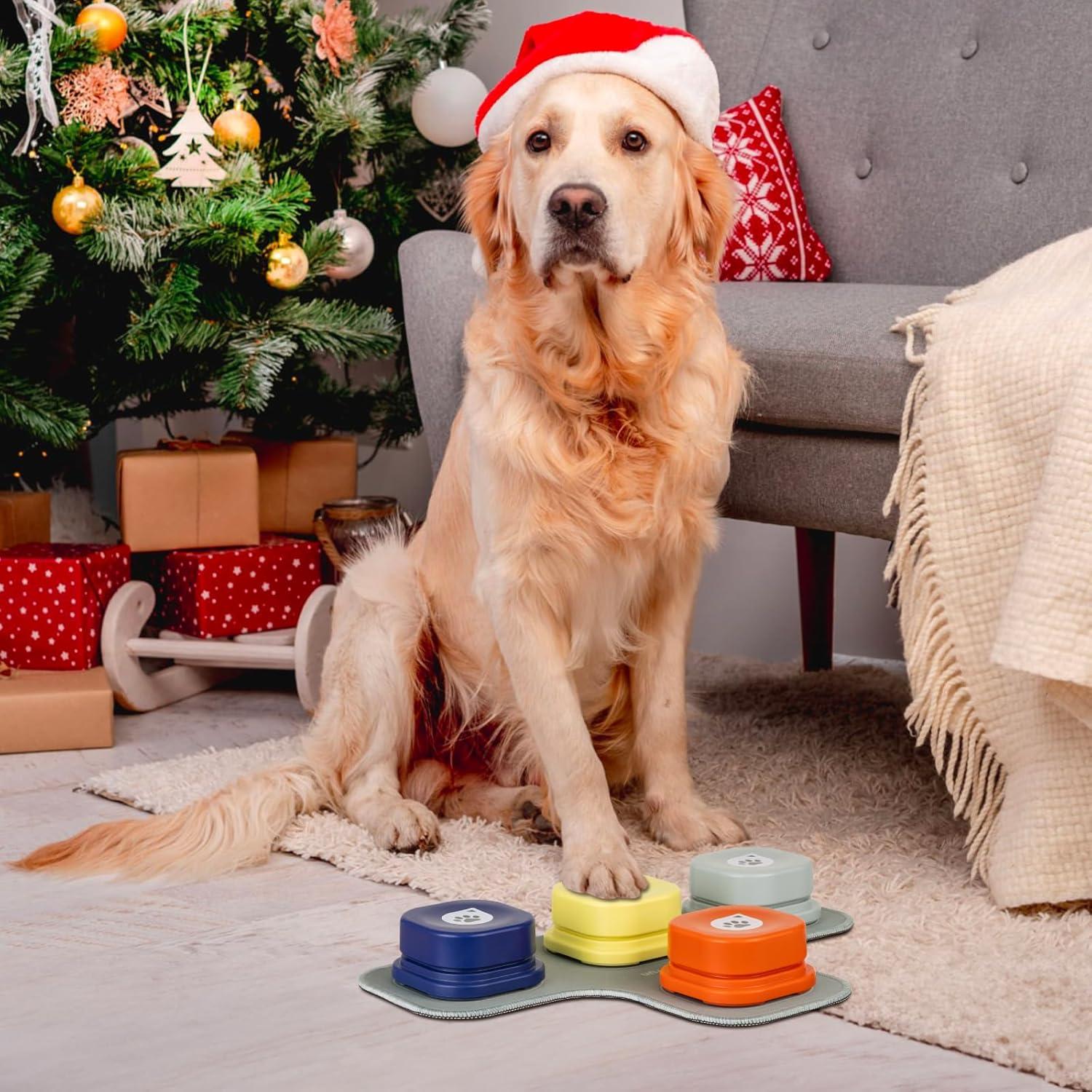 Botones de Habla para Perros MEWOOFUN con Alfombrilla Antideslizante