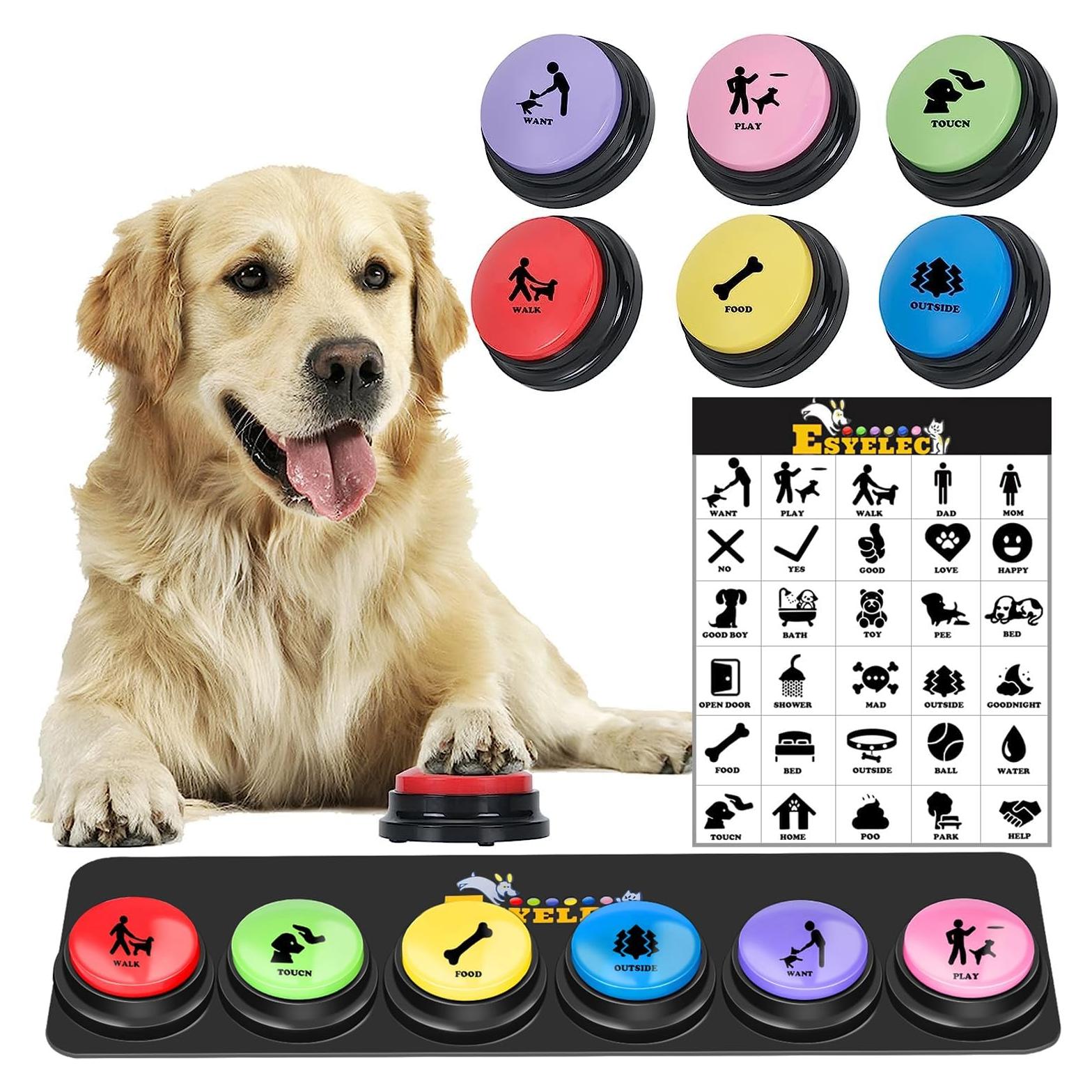 Juego de 6 Botones de Comunicación para Perros ESYELEC