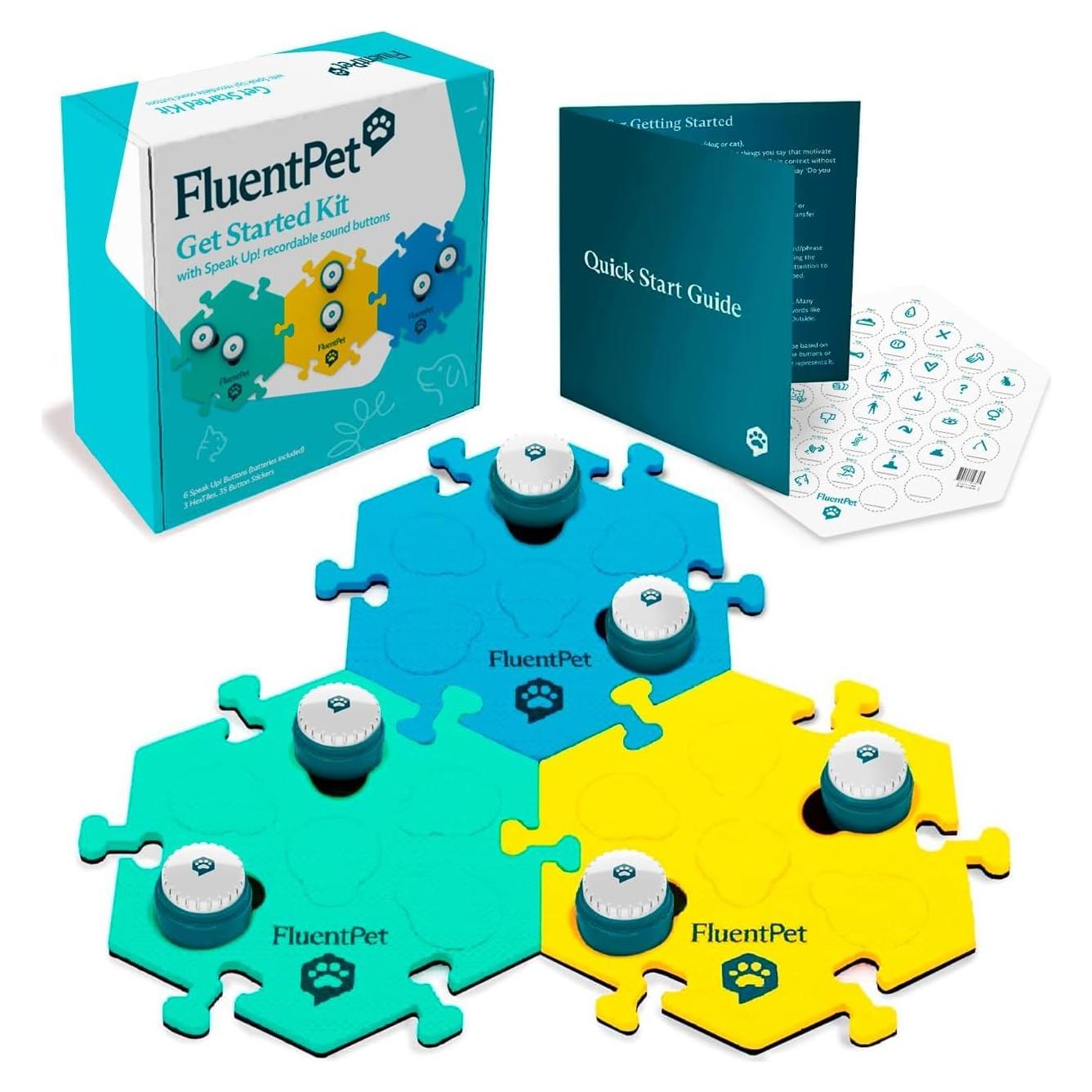 Kit de Inicio FluentPet Speak Up - 6 Botones Grabables para Mascotas