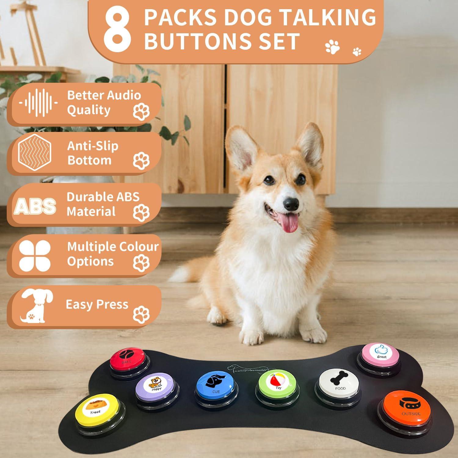 Juego de 8 Botones de Entrenamiento para Perros KiViRap