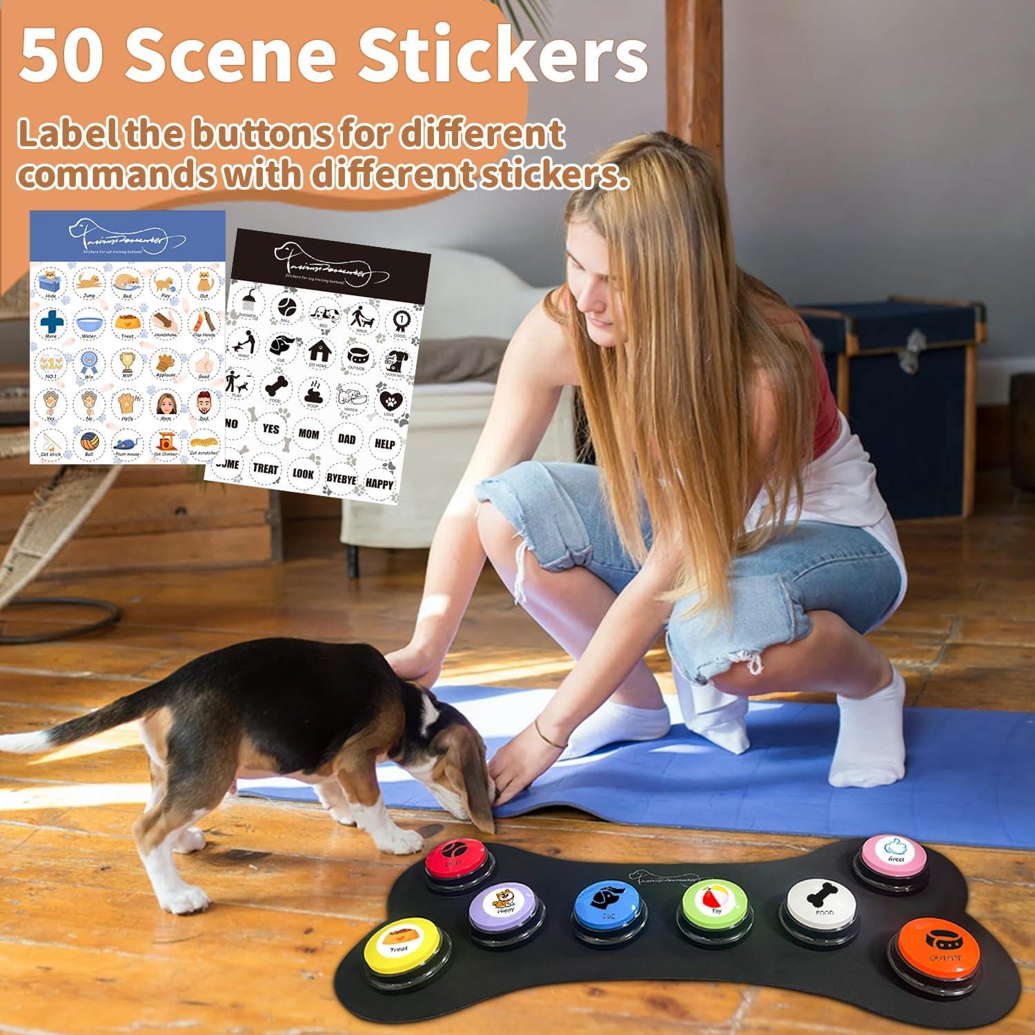 Juego de 8 Botones de Entrenamiento para Perros KiViRap