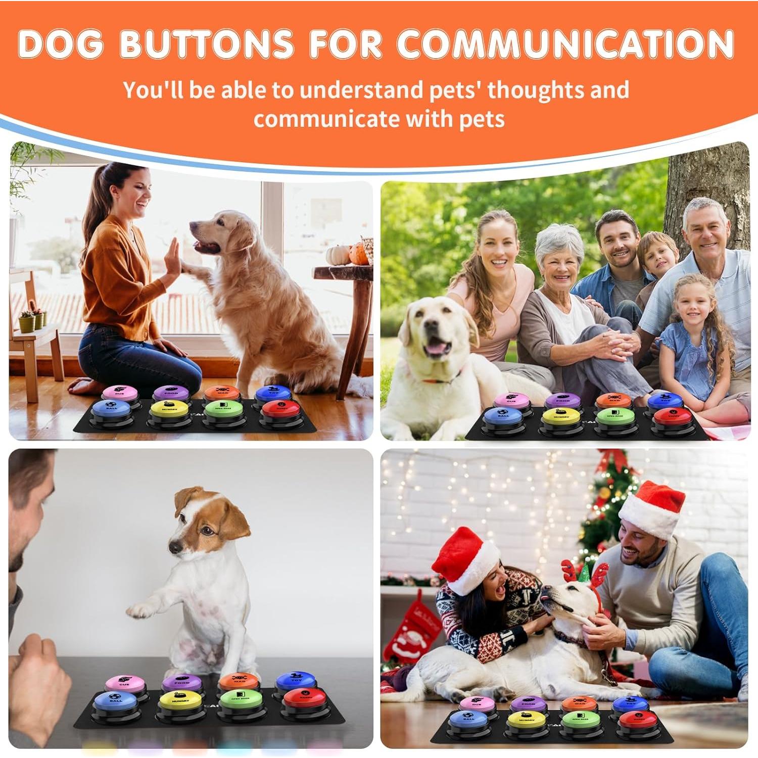 Botones de Comunicación para Perros DCIAER - 8 Botones Grabables