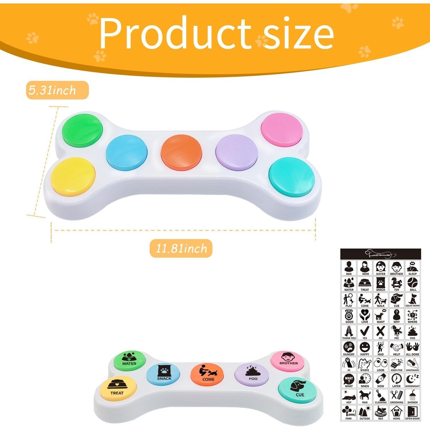 Conjunto de Botones de Entrenamiento RIBOSY para Perros 7 en 1