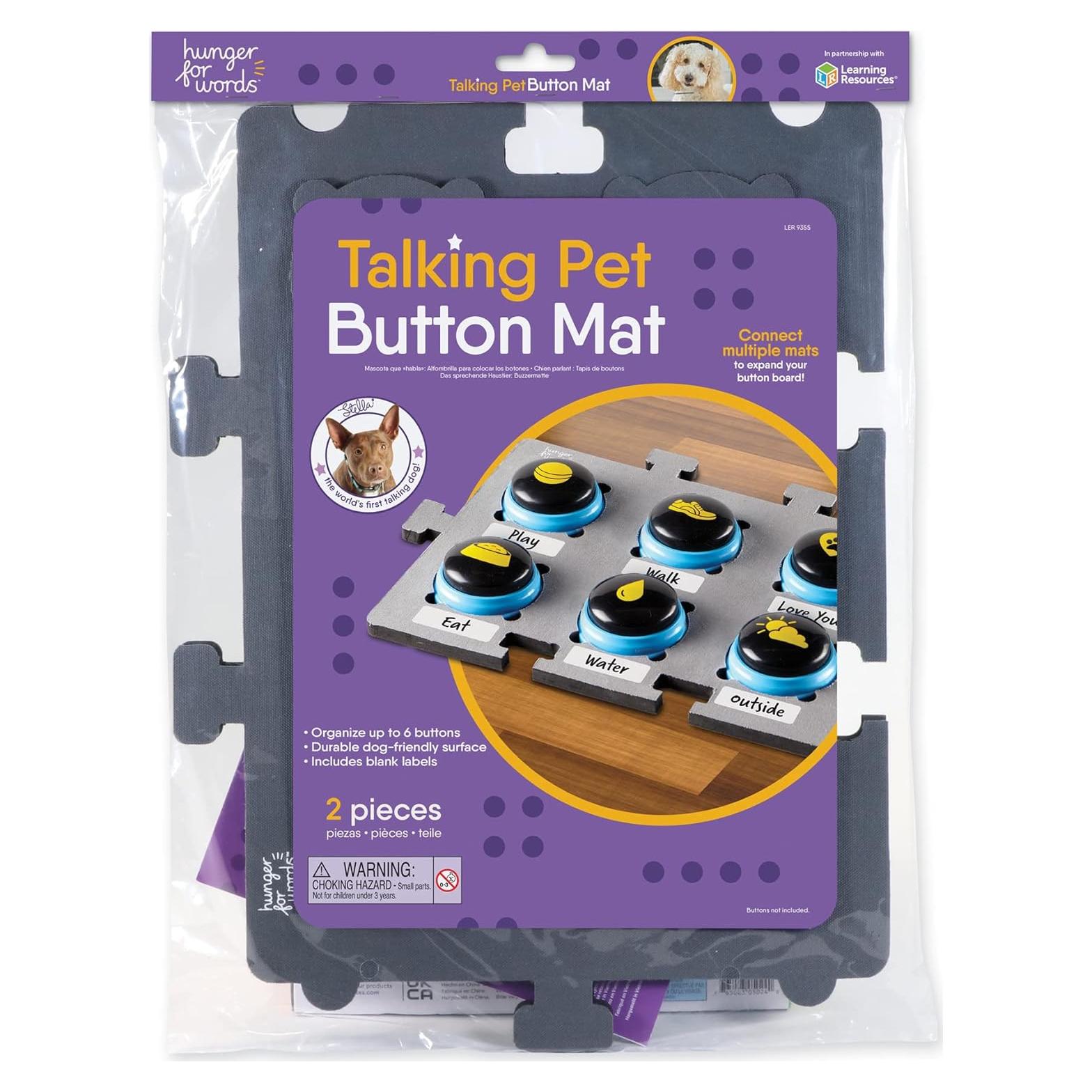 Alfombrilla de Botones para Mascotas Hambre por Palabras - 1pc