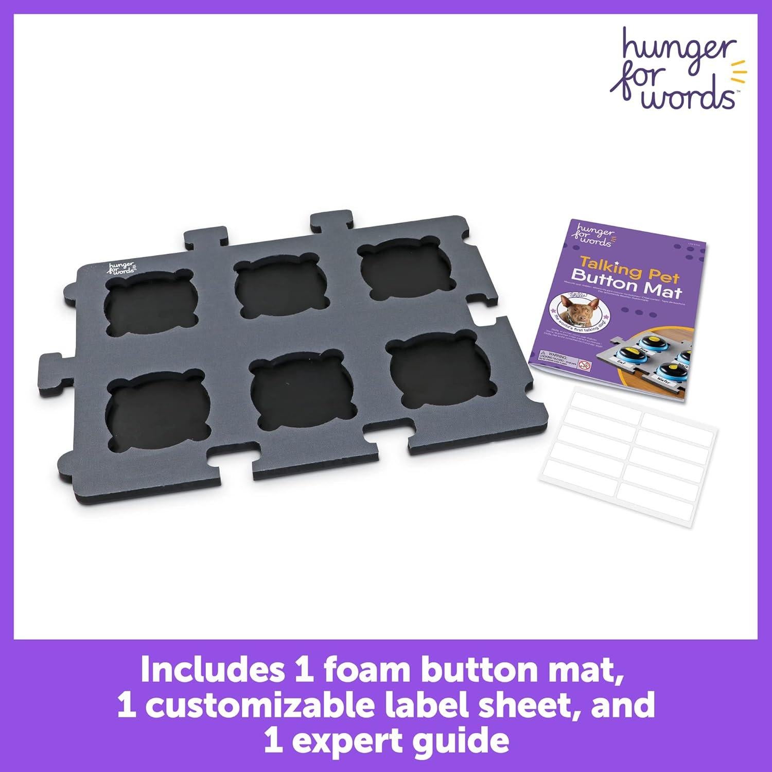 Alfombrilla de Botones para Mascotas Hambre por Palabras - 1pc