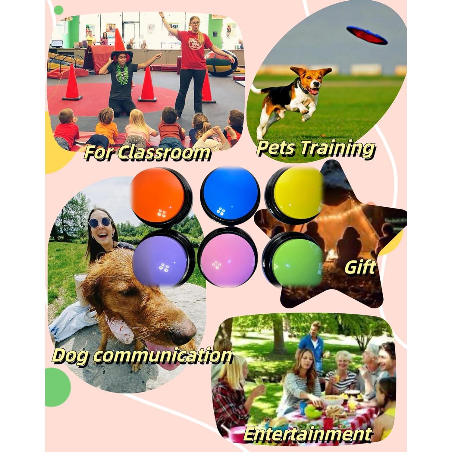 Botón de Comunicación para Perros ZUMEHU Verde 30 Segundos