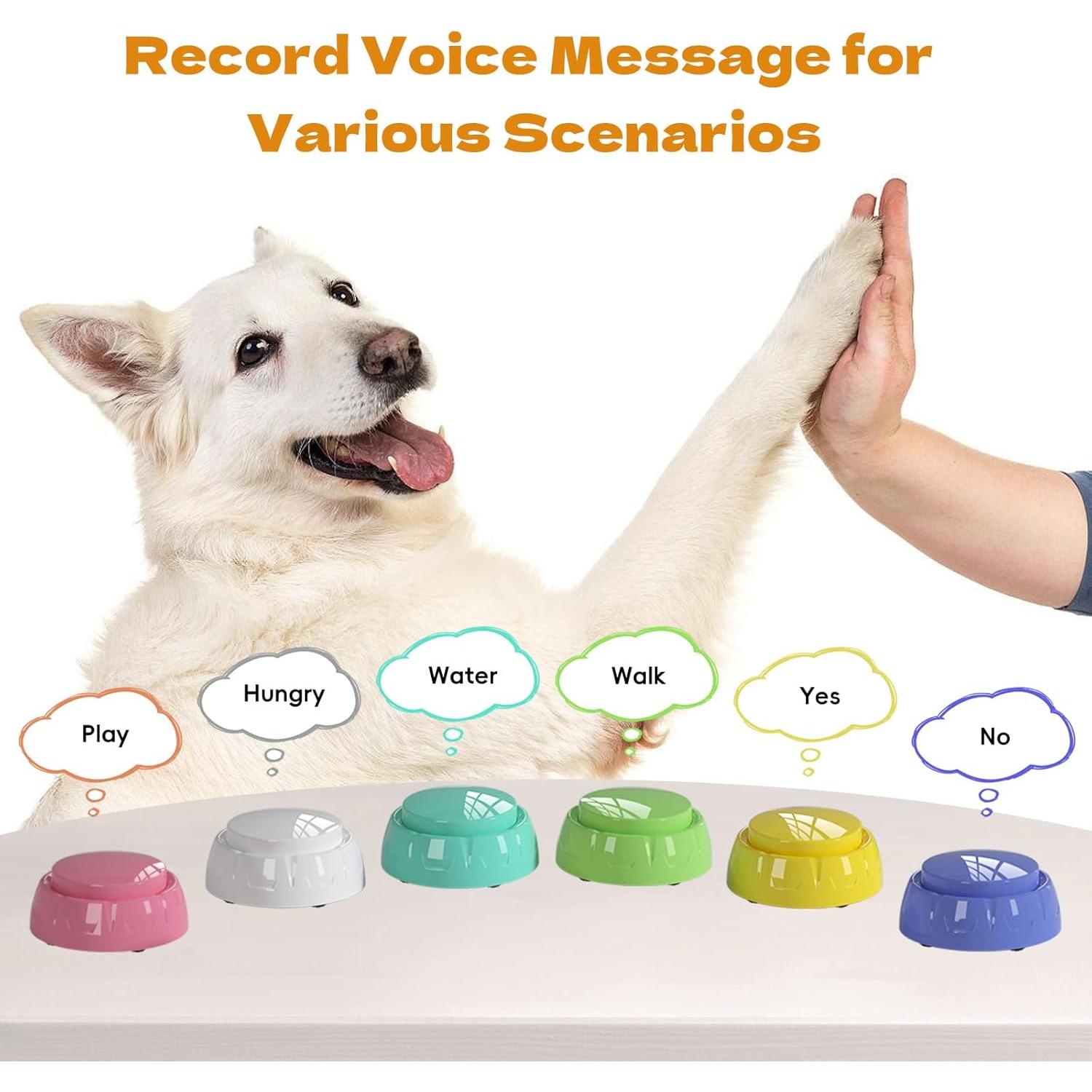 Botón Grabable para Mascotas ipawspace - 6 Colores, 30 Segundos