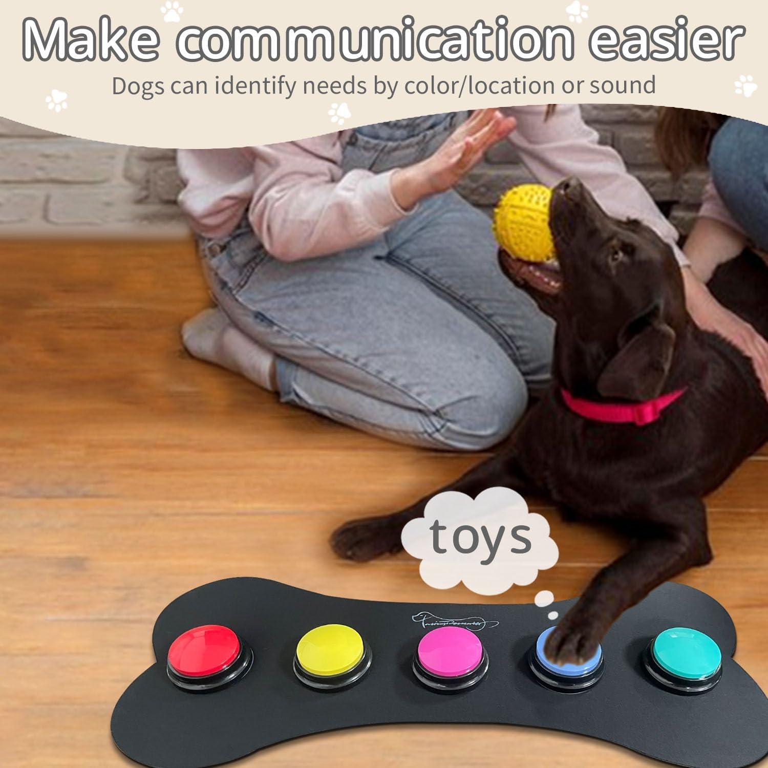 Juego de 5 Botones de Comunicación para Perros KiViRap