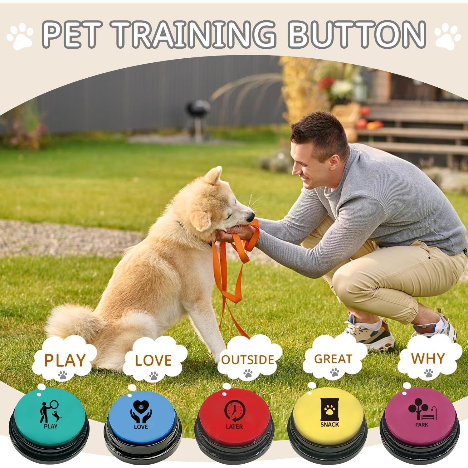 Juego de 5 Botones de Comunicación para Perros KiViRap