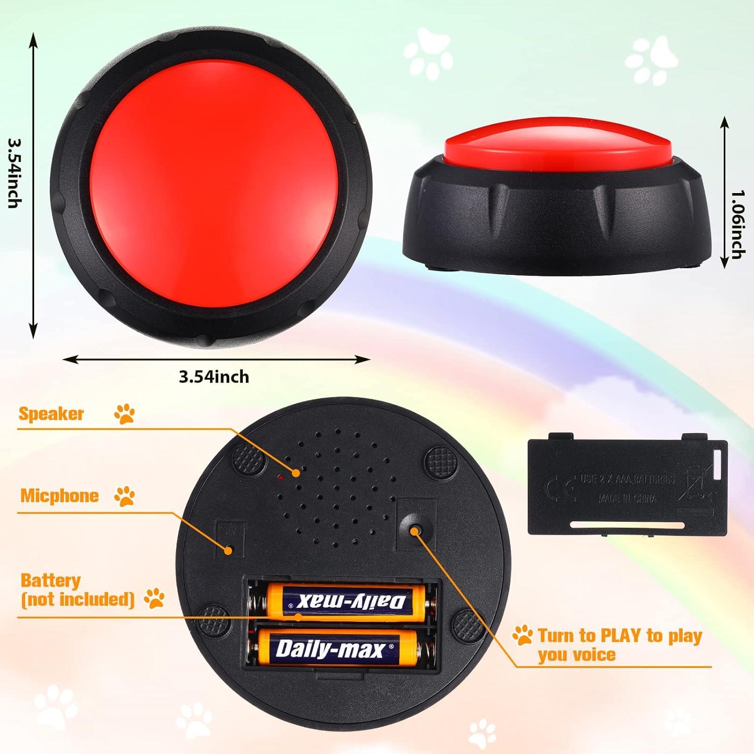 Botones de Grabación de Voz para Perros Yunsailing 12 Pcs 30s