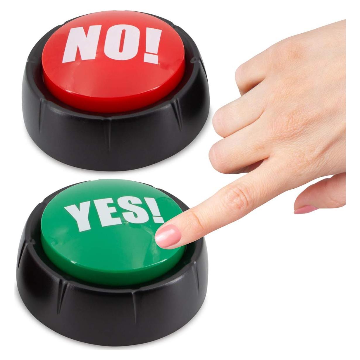 Botones de Buzzer de Sí y No - Paquete de 2 con Sonidos Divertidos