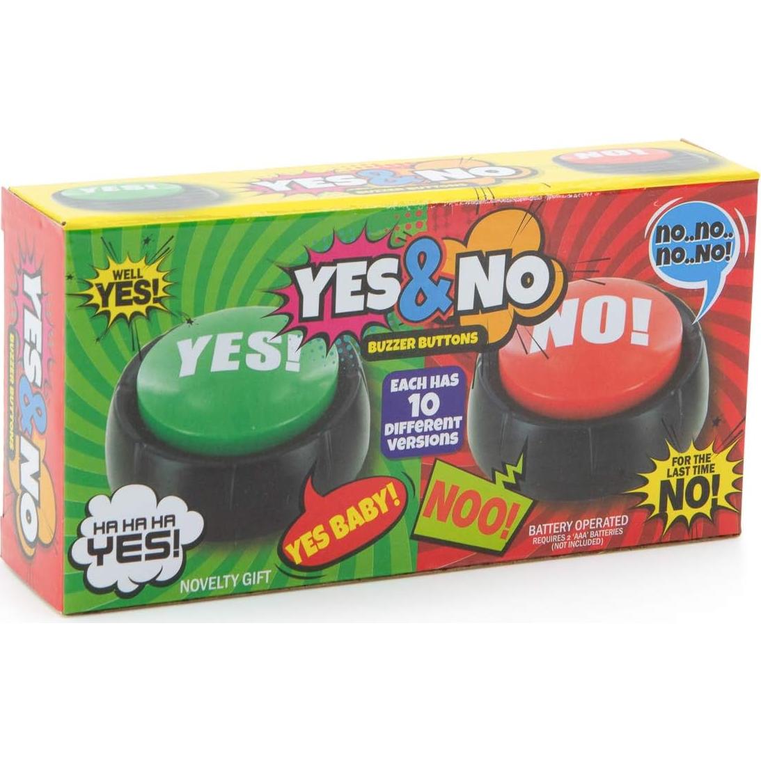 Botones de Buzzer de Sí y No - Paquete de 2 con Sonidos Divertidos