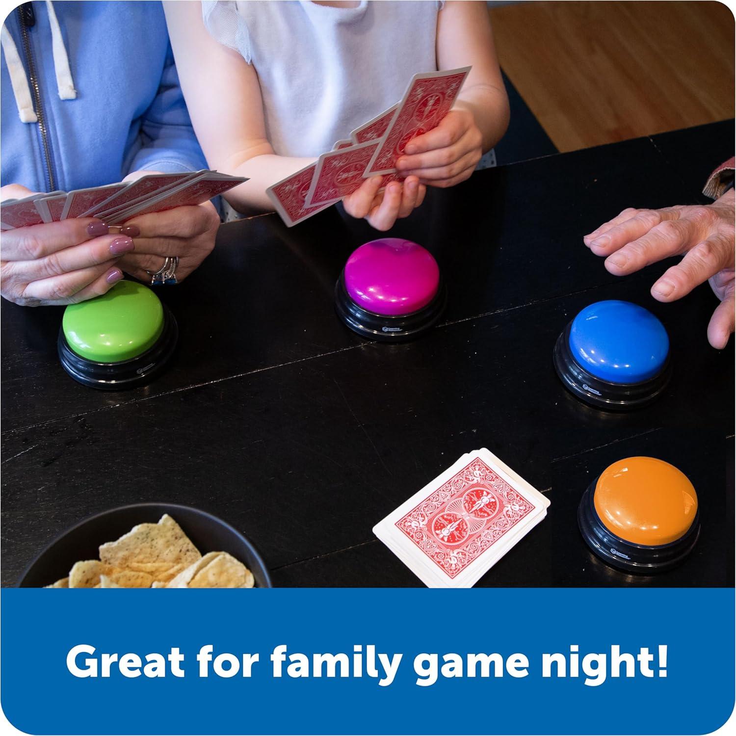 Learning Resources Answer Buzzers - Classroom Must Haves Supplies, Kids Toys, Sound Effect Button, Family Game Shows, Buzzers for Trivia, Participation Tools Boys and Girls Birthday Gifts