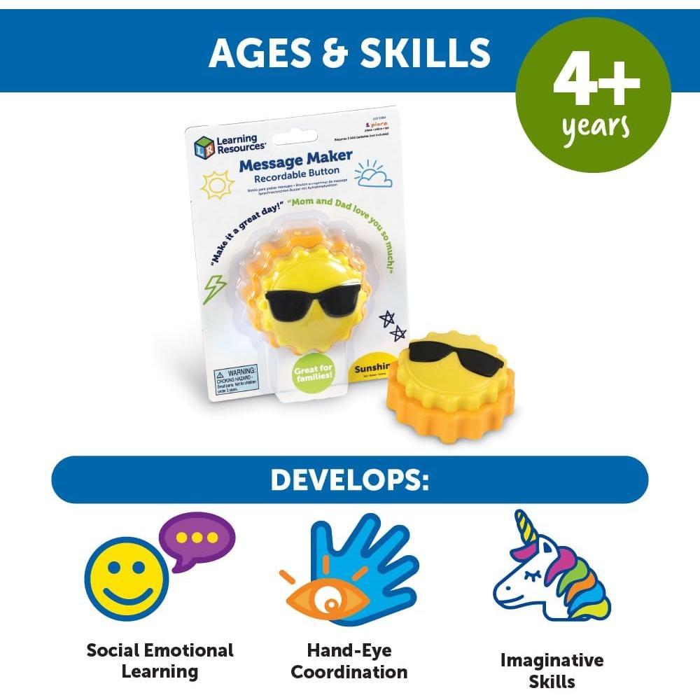 Botón Grabable Message Maker Learning Resources 20s Audio