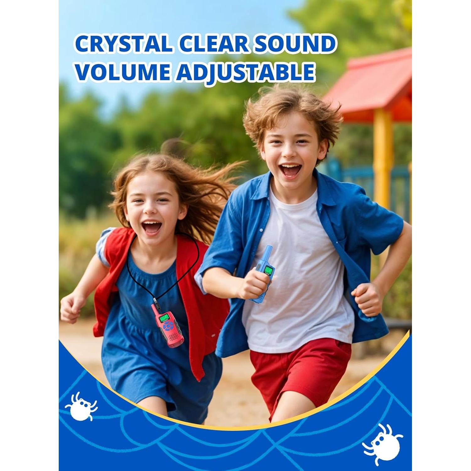 Walkie Talkies Recargables Inspireyes para Niños - Paquete de 2