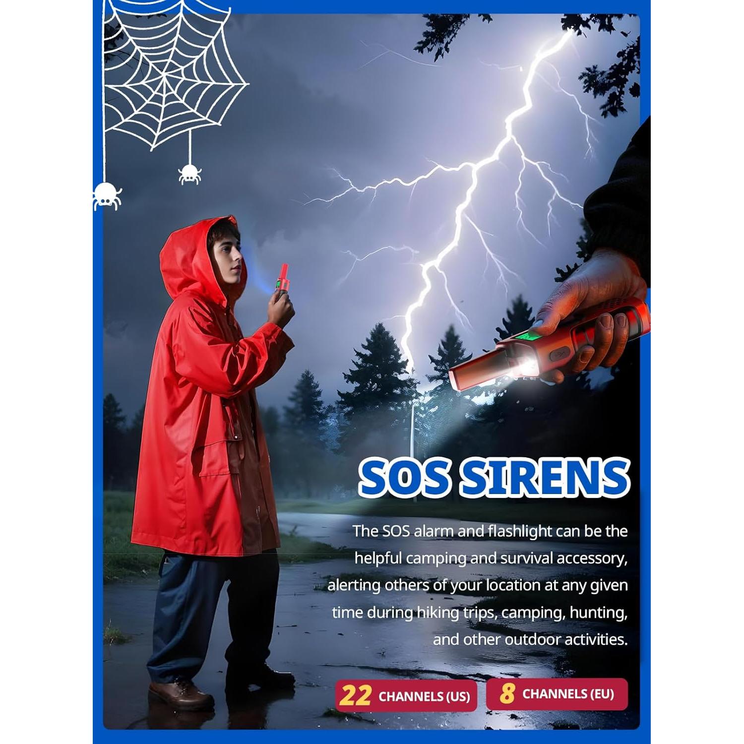 Walkie Talkies Recargables Inspireyes para Niños - Paquete de 2