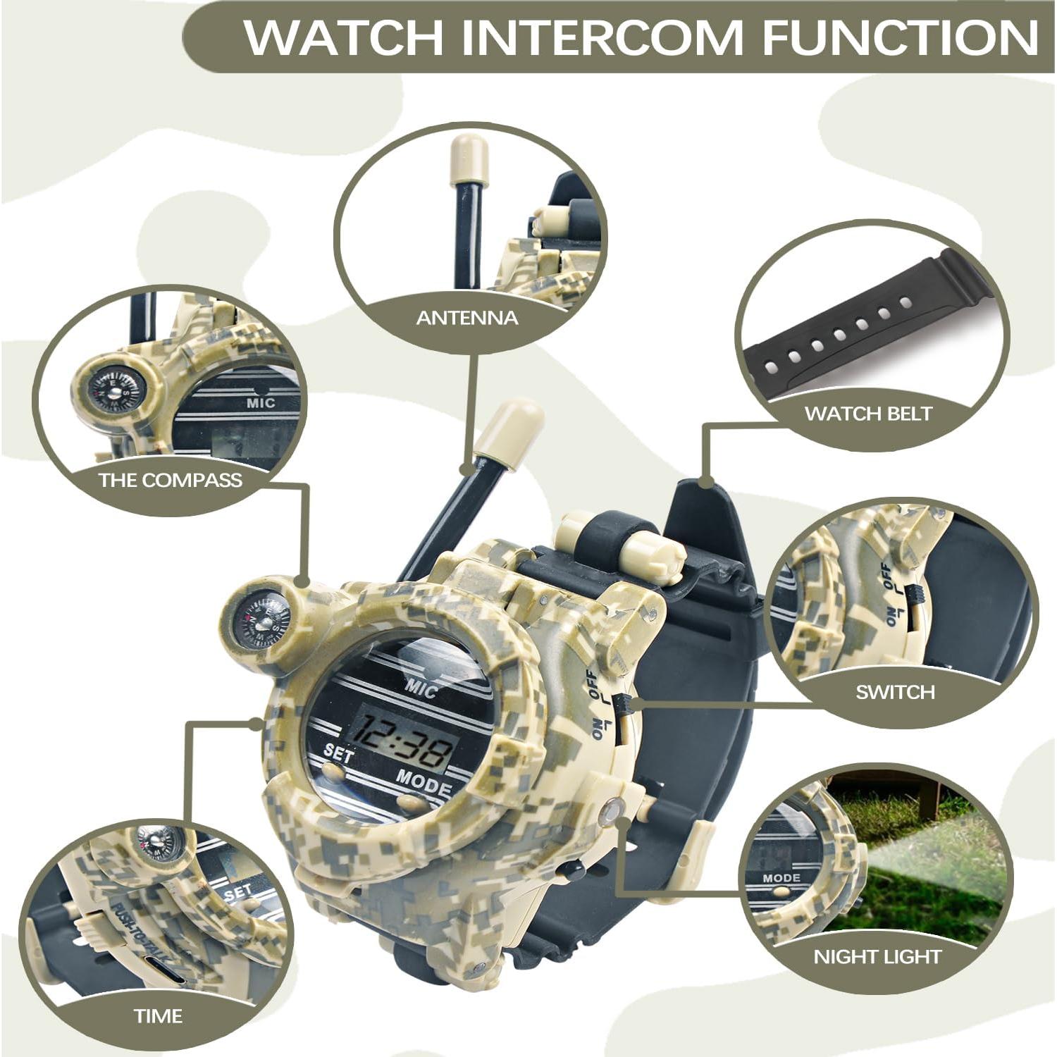 Walkie Talkie Reloj para Niños Lincolin Camo 7 en 1