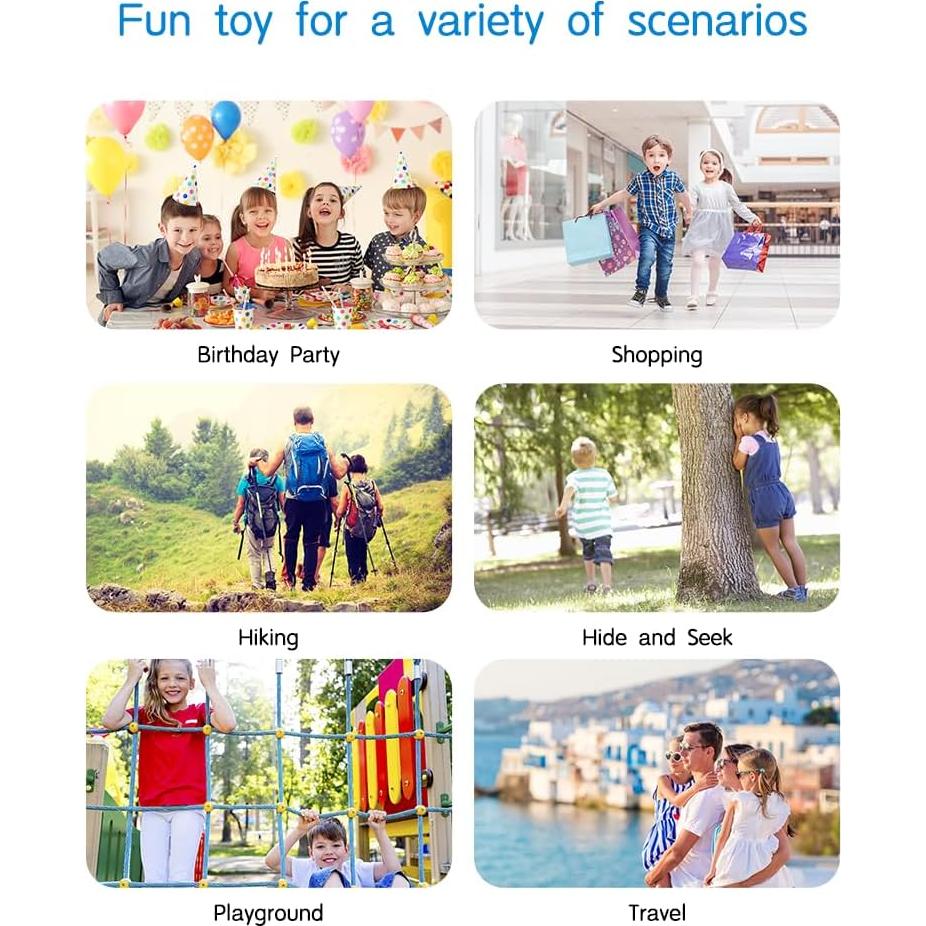 Walkie Talkies para Niños SANJOIN T-388 Rango 4.8 km Rojo-Rosa