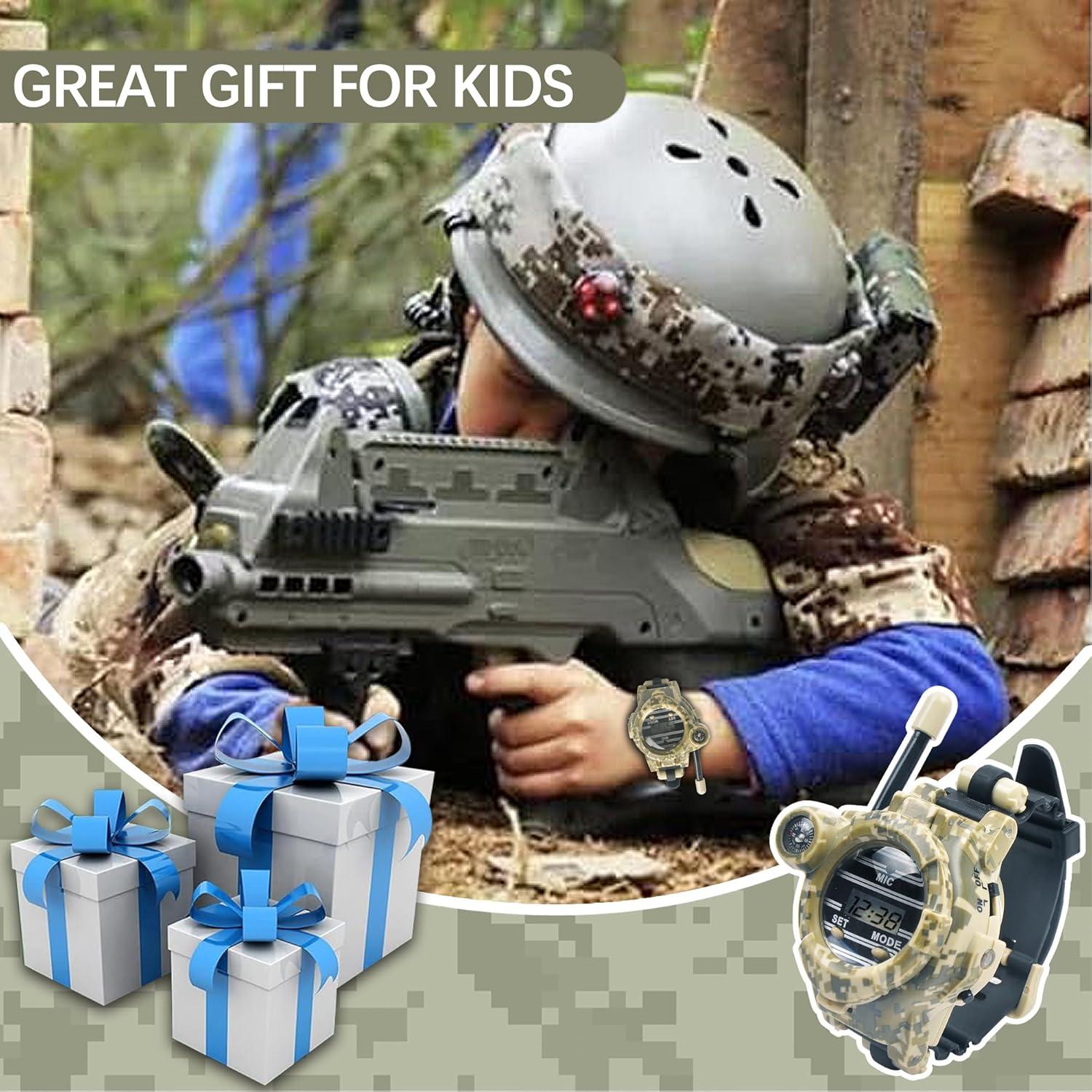 Walkie Talkies Recargables para Niños 7 en 1 con Linterna